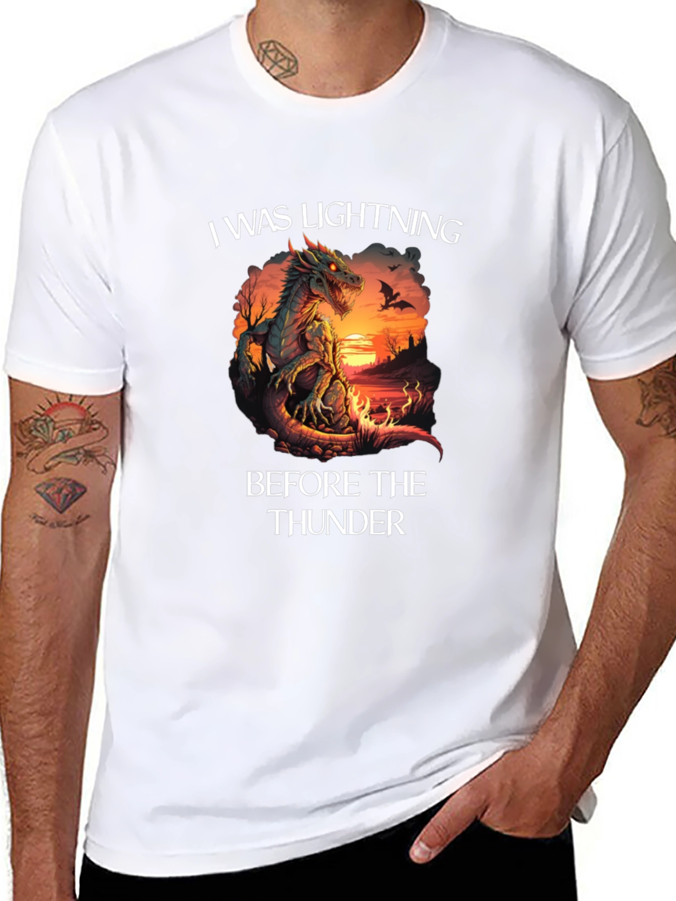 I Was Lightning Before The Thunder Dragon T-Shirt