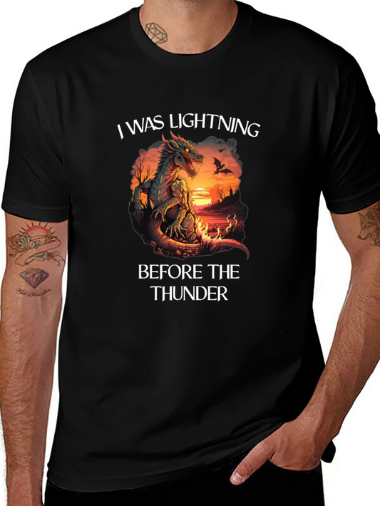 I Was Lightning Before The Thunder Dragon T-Shirt