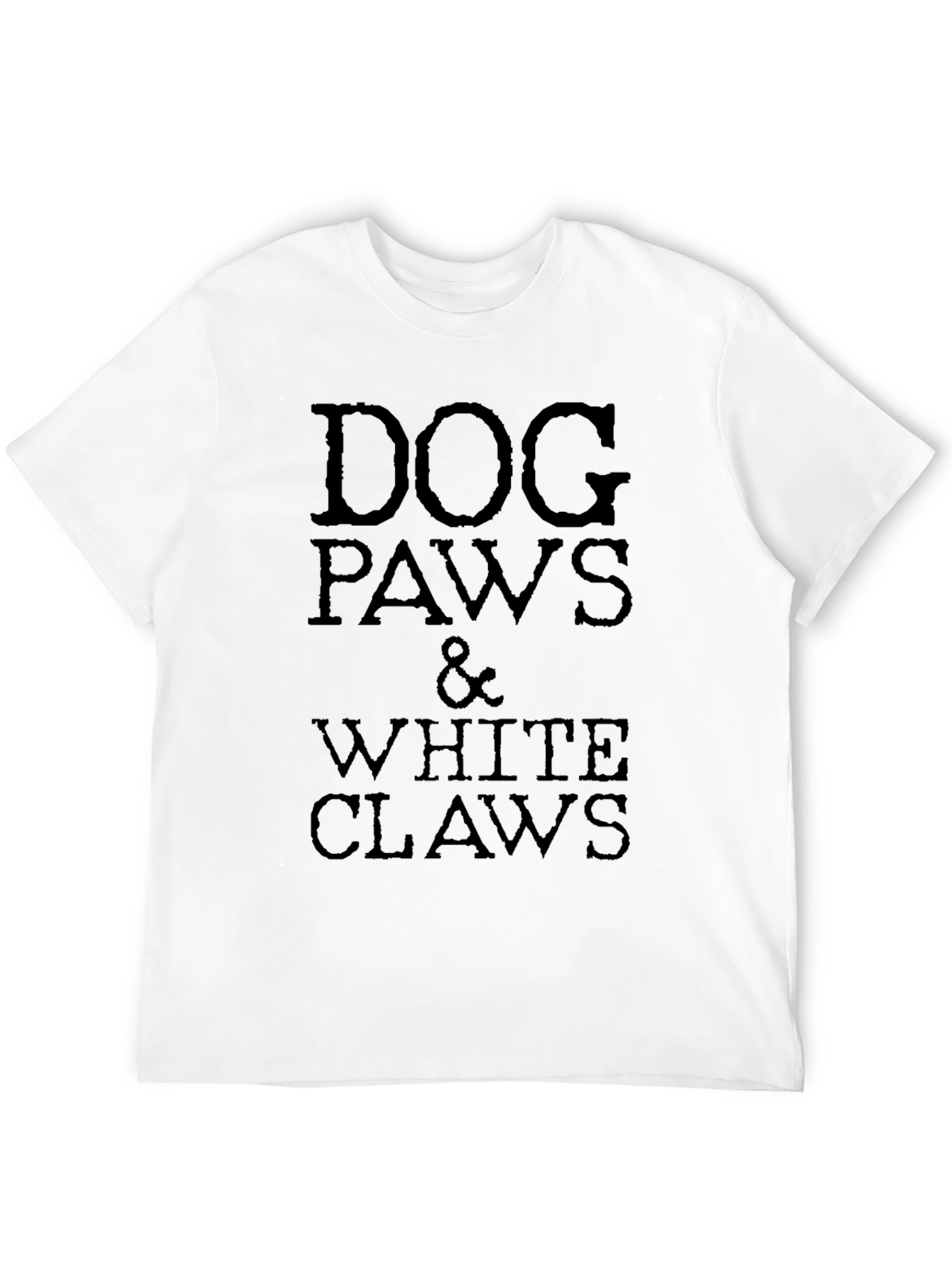 Dog Paws & White Claws Black Graphic T-Shirt