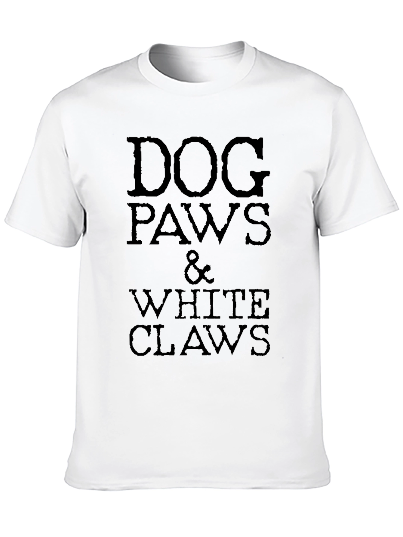 Dog Paws & White Claws Black Graphic T-Shirt