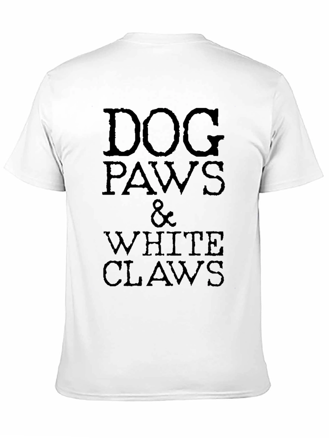 Dog Paws & White Claws Black Graphic T-Shirt