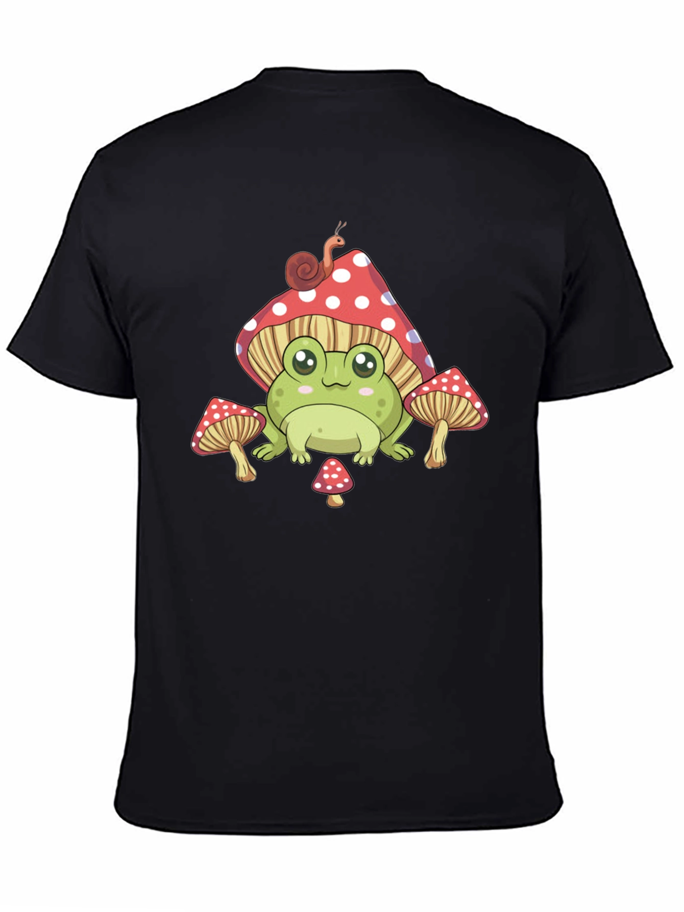 Cute Frog on Mushroom Graphic Tee