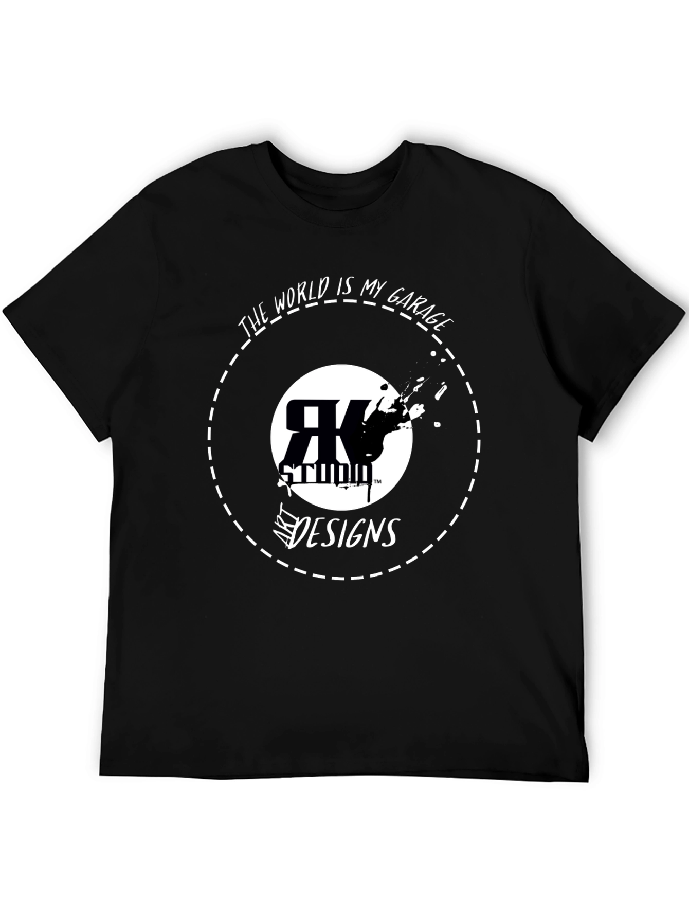 RK Studio Art Designs Black Graphic T-Shirt