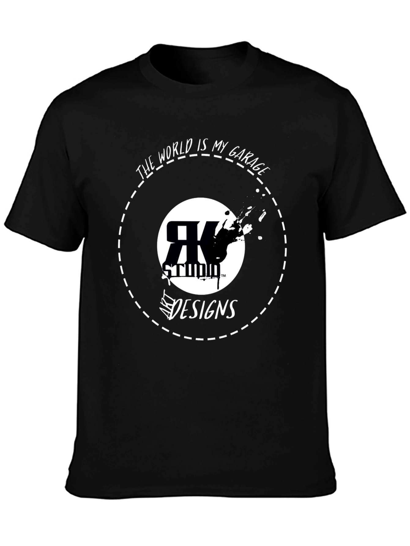 RK Studio Art Designs Black Graphic T-Shirt