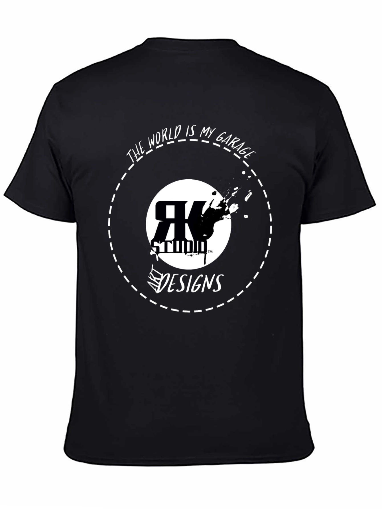 RK Studio Art Designs Black Graphic T-Shirt