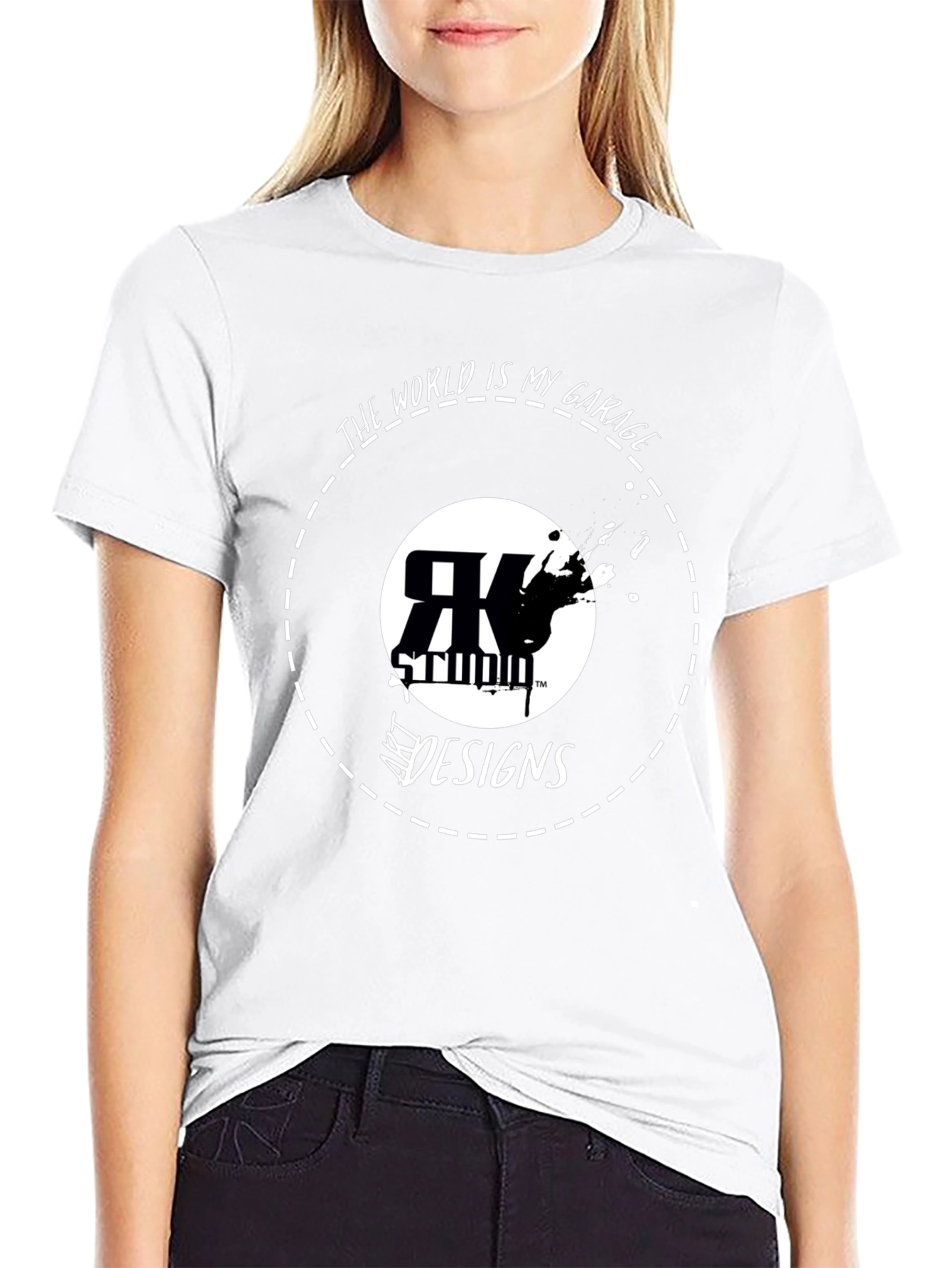 RK Studio Art Designs Black Graphic T-Shirt