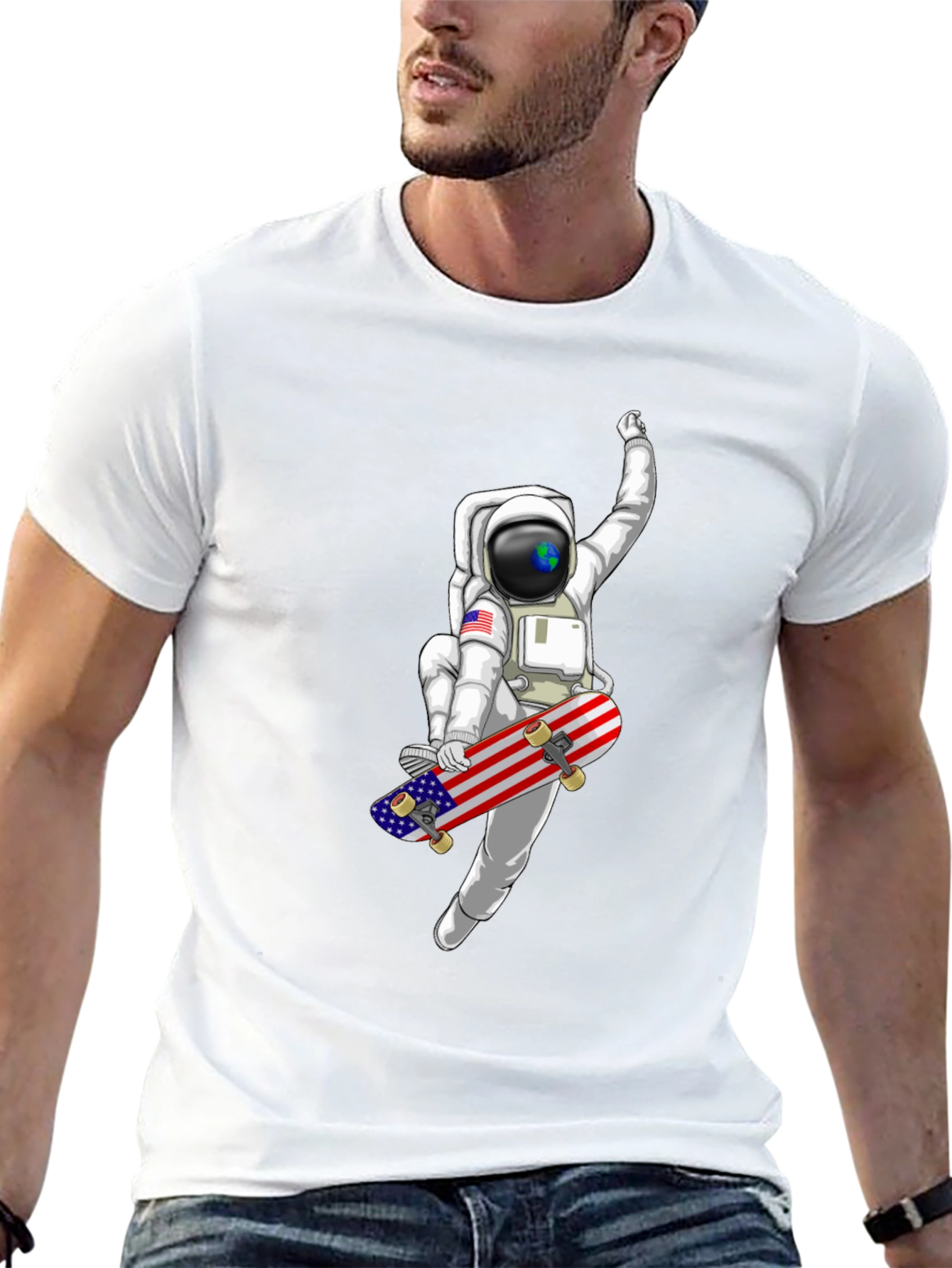 Astronaut Skateboard T-Shirt