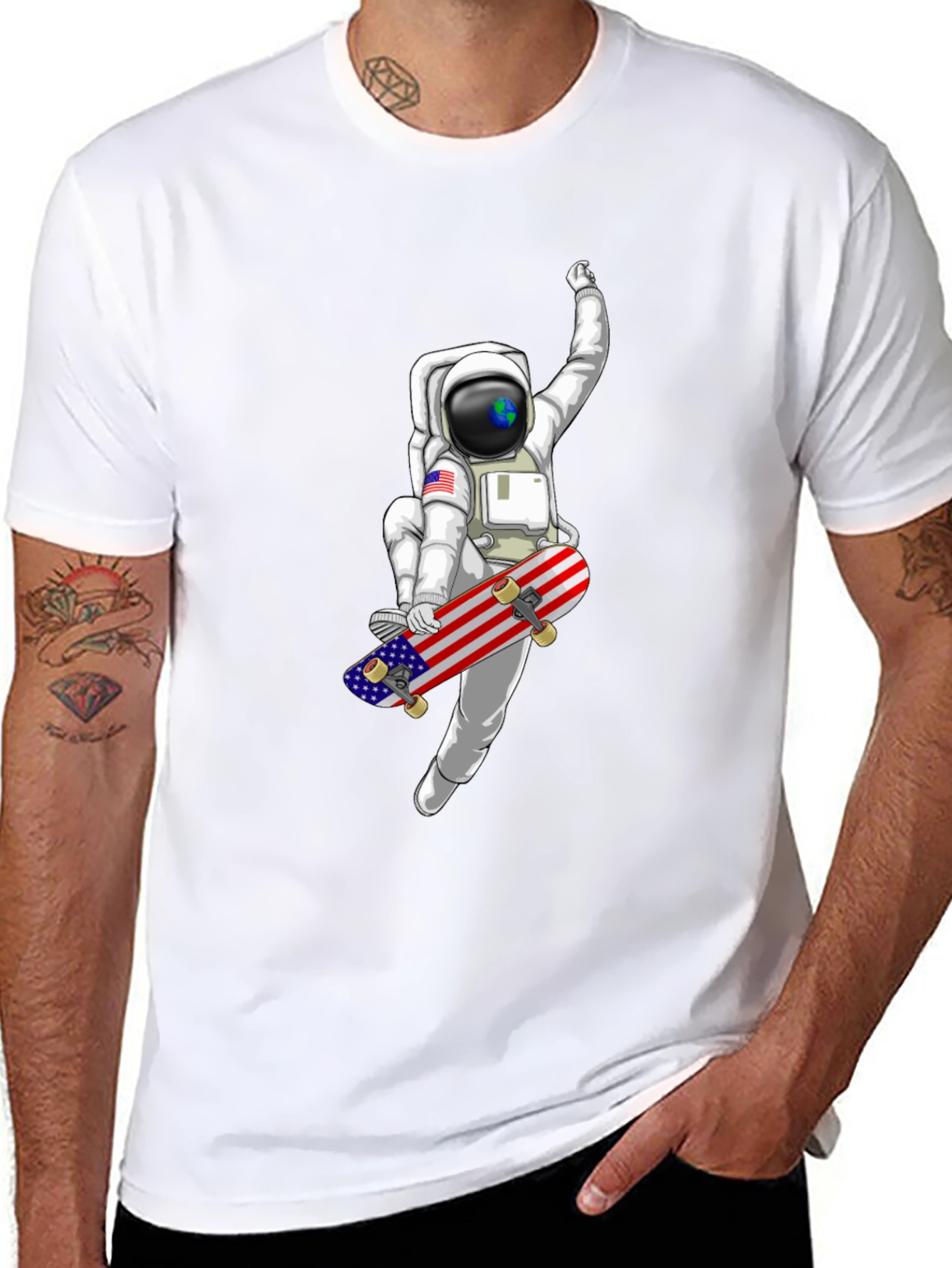 Astronaut Skateboard T-Shirt