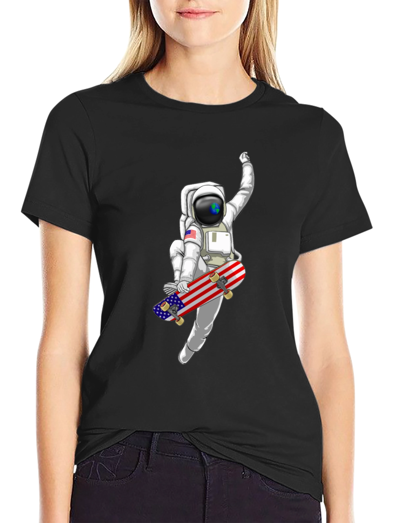 Astronaut Skateboard T-Shirt