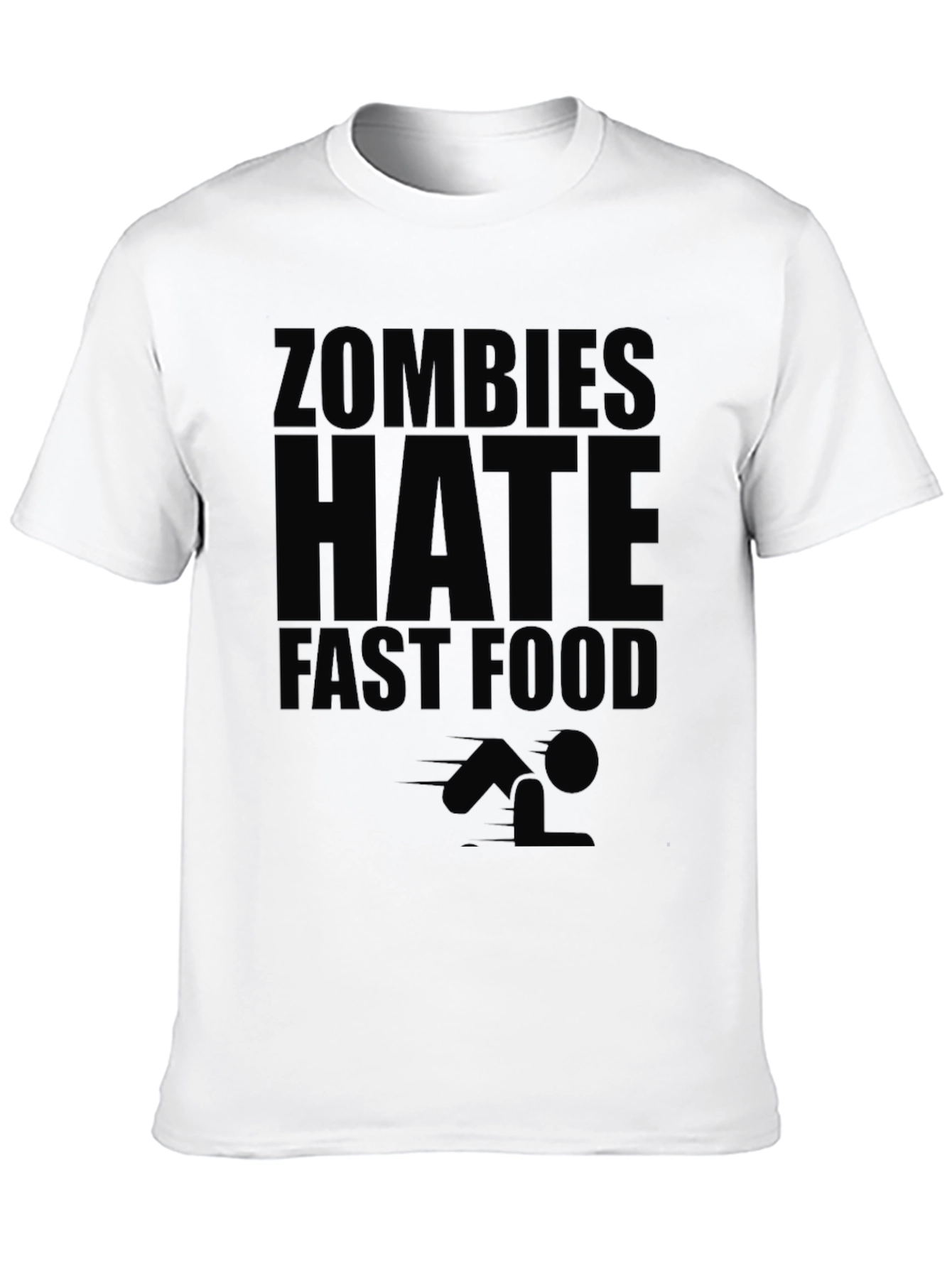 Zombies Hate Fast Food Black Graphic Tee