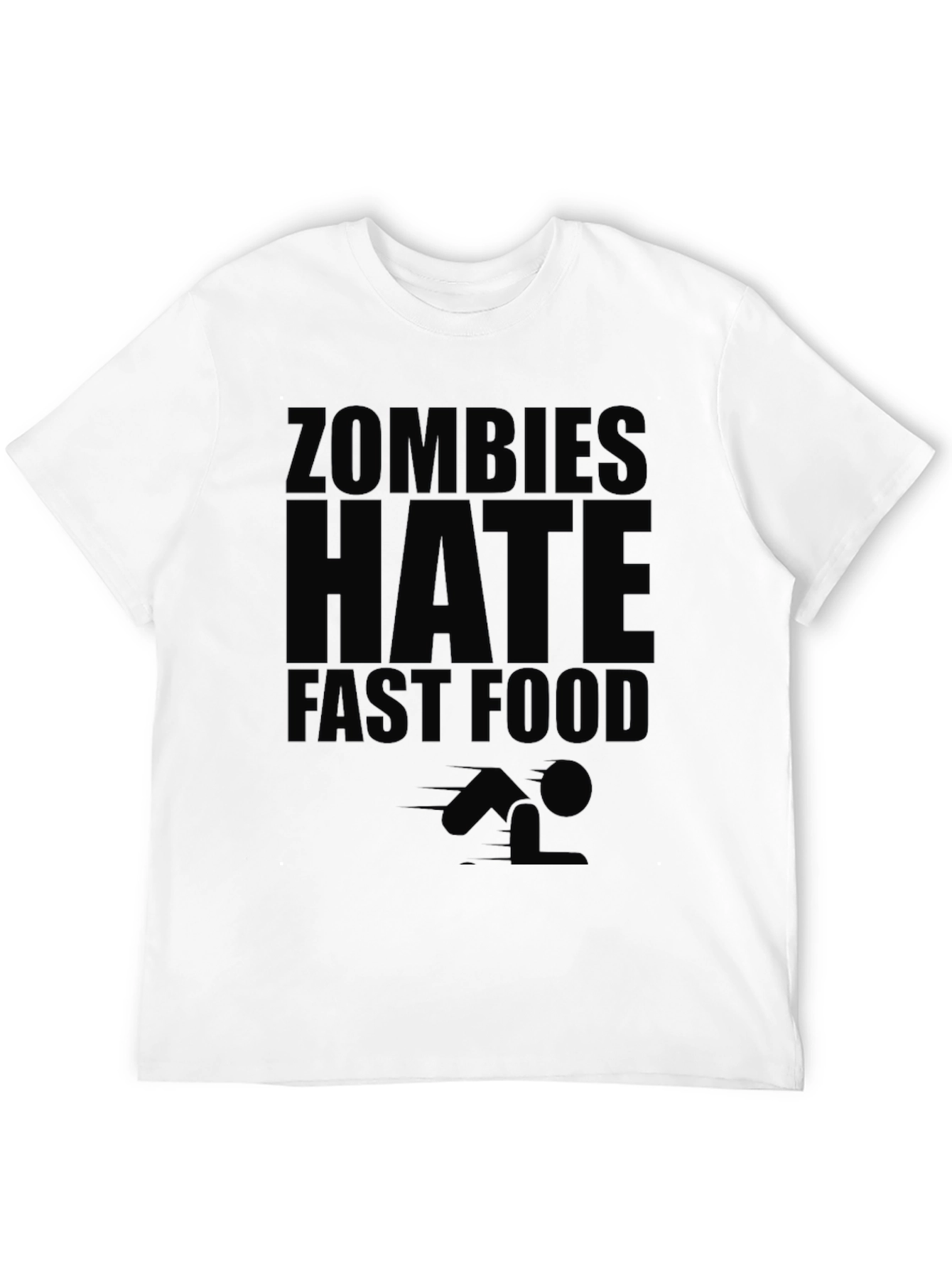 Zombies Hate Fast Food Black Graphic Tee