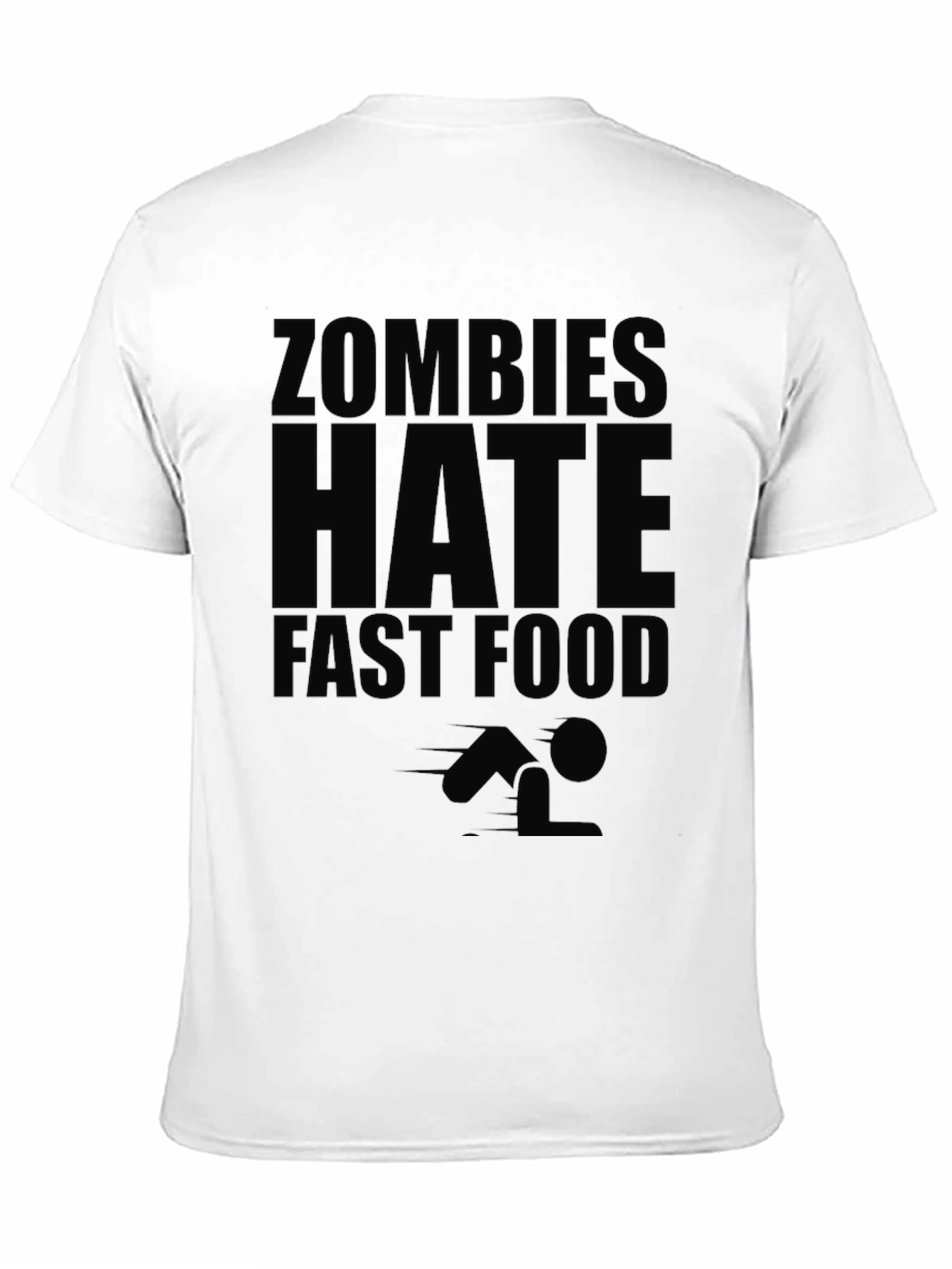 Zombies Hate Fast Food Black Graphic Tee