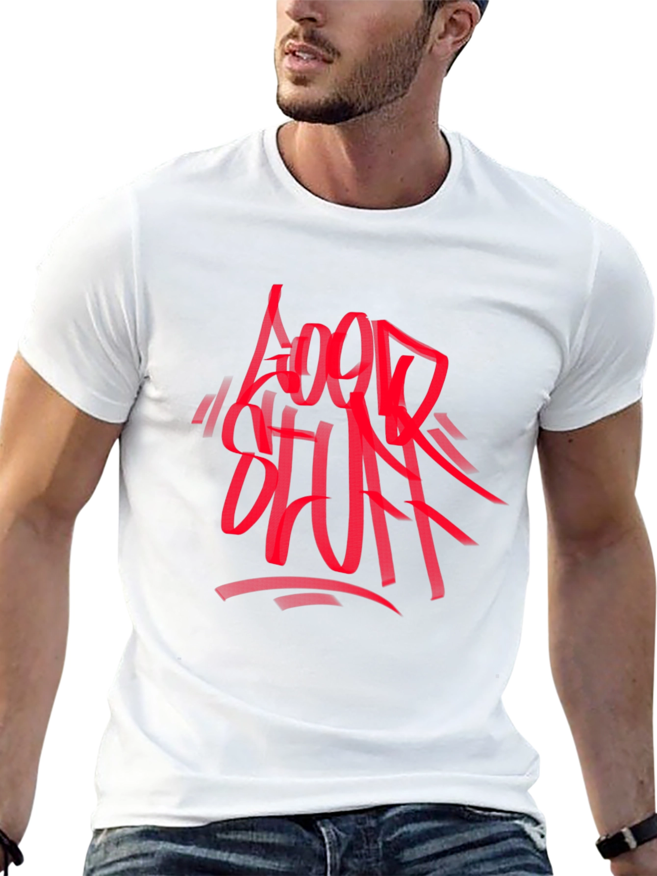 Good Stuff Graphic Print Black T-Shirt