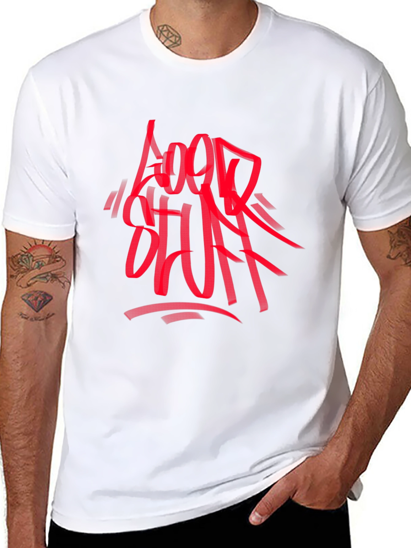 Good Stuff Graphic Print Black T-Shirt