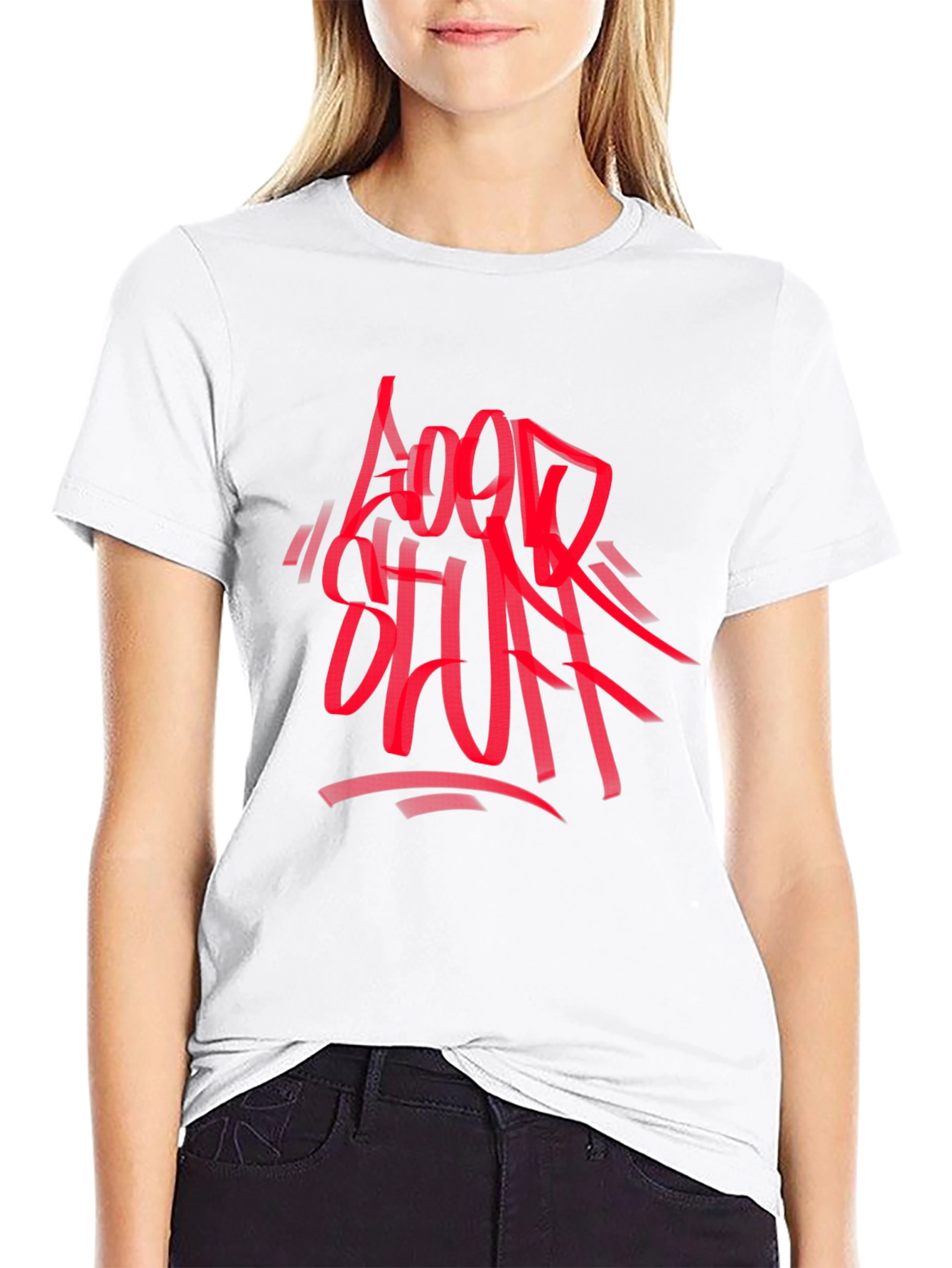 Good Stuff Graphic Print Black T-Shirt