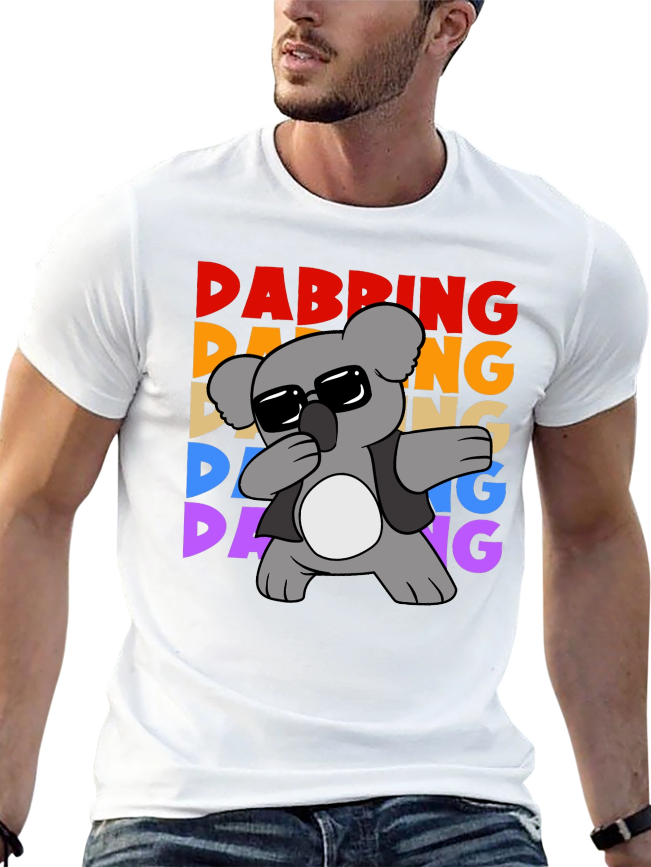 Dabbing Koala Graphic Tee - Mens Black T-Shirt