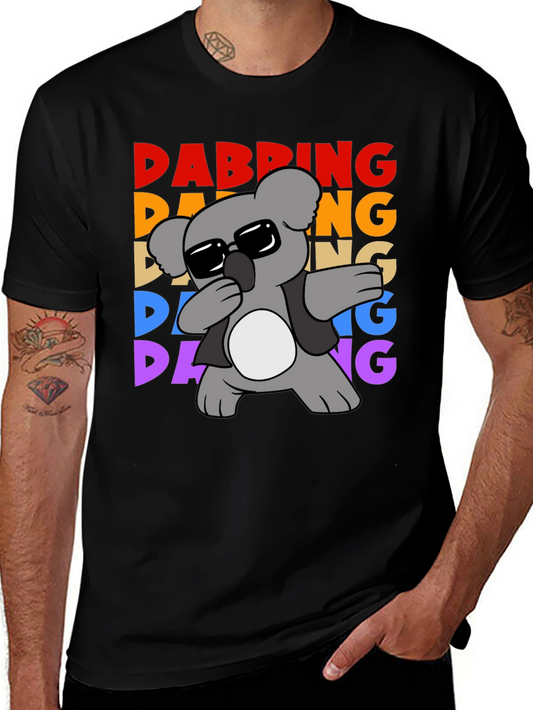 Dabbing Koala Graphic Tee - Mens Black T-Shirt