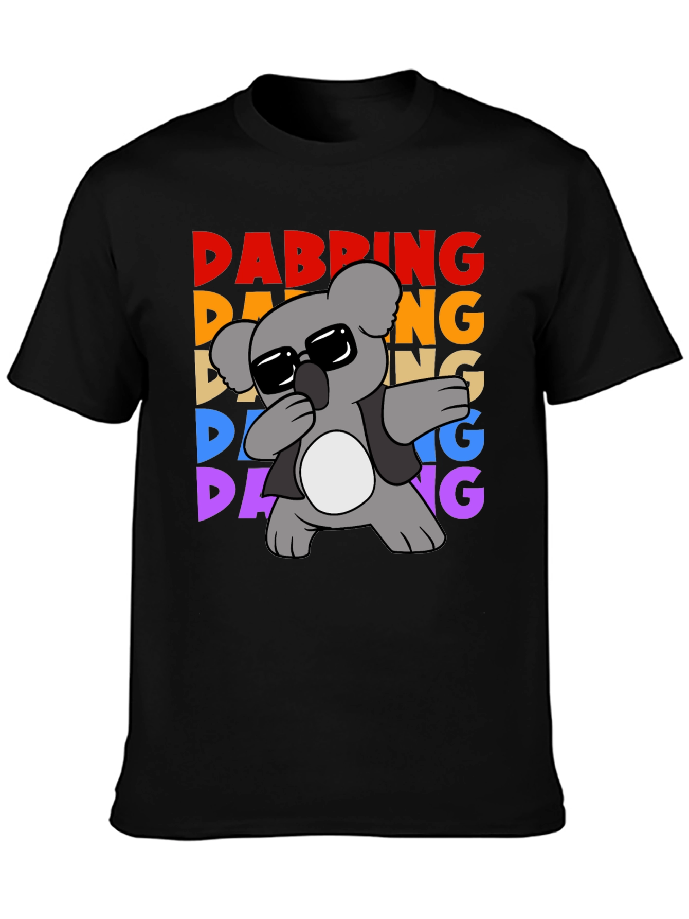 Dabbing Koala Graphic Tee - Mens Black T-Shirt