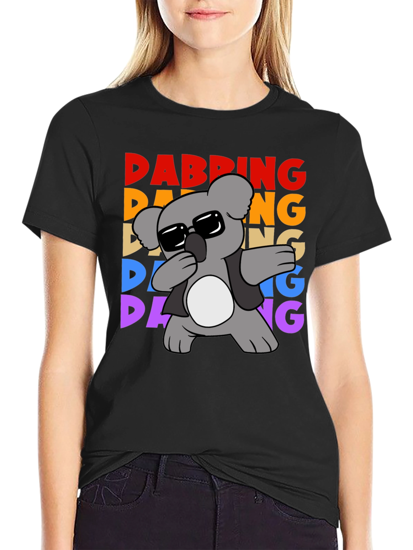Dabbing Koala Graphic Tee - Mens Black T-Shirt