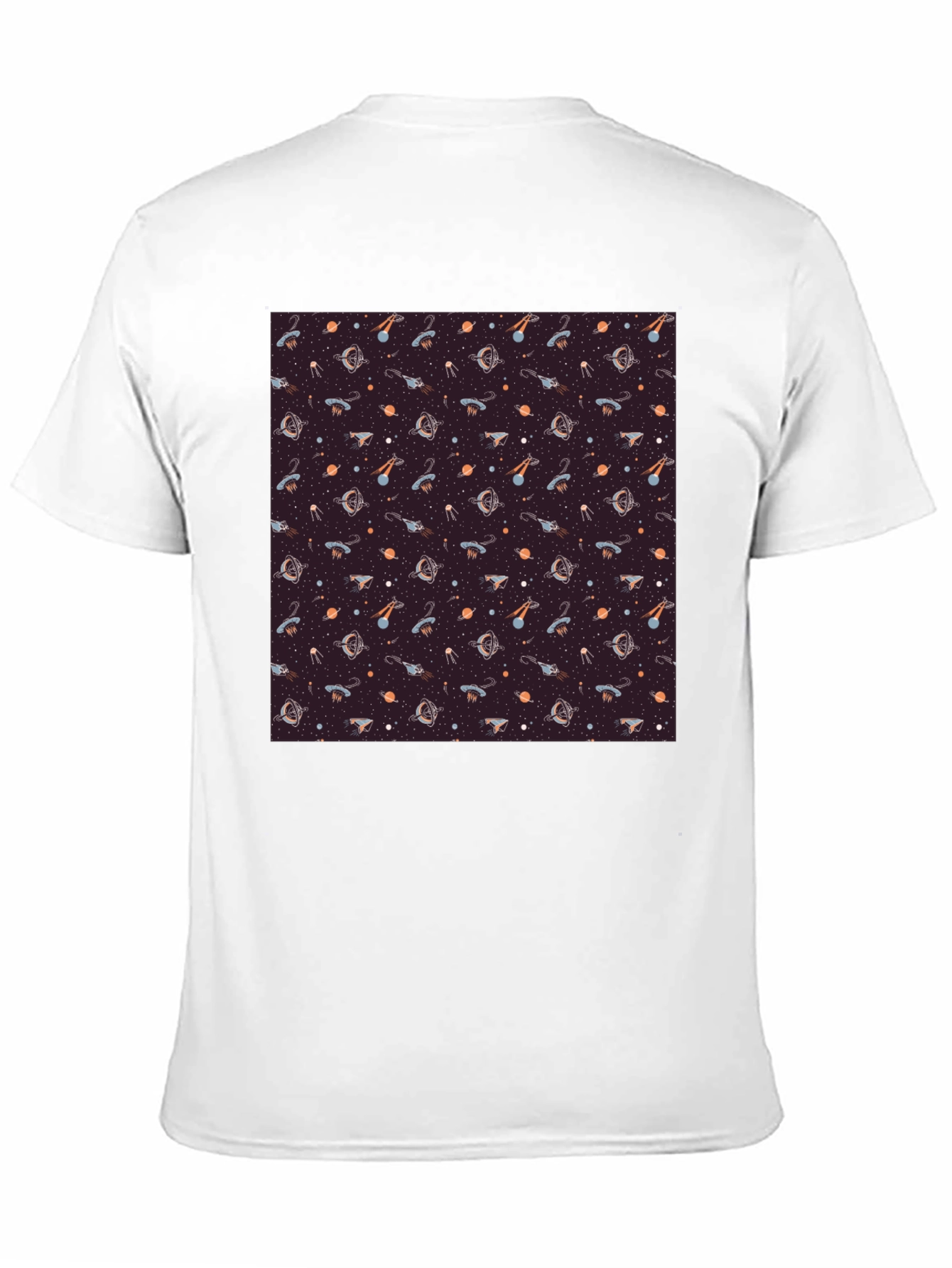 Cosmic Pattern Tee - Black Cotton Blend