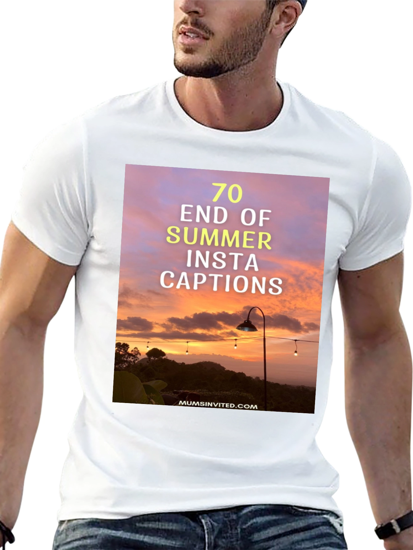 Summer Insta Captions Graphic Tee - Black Casual Shirt