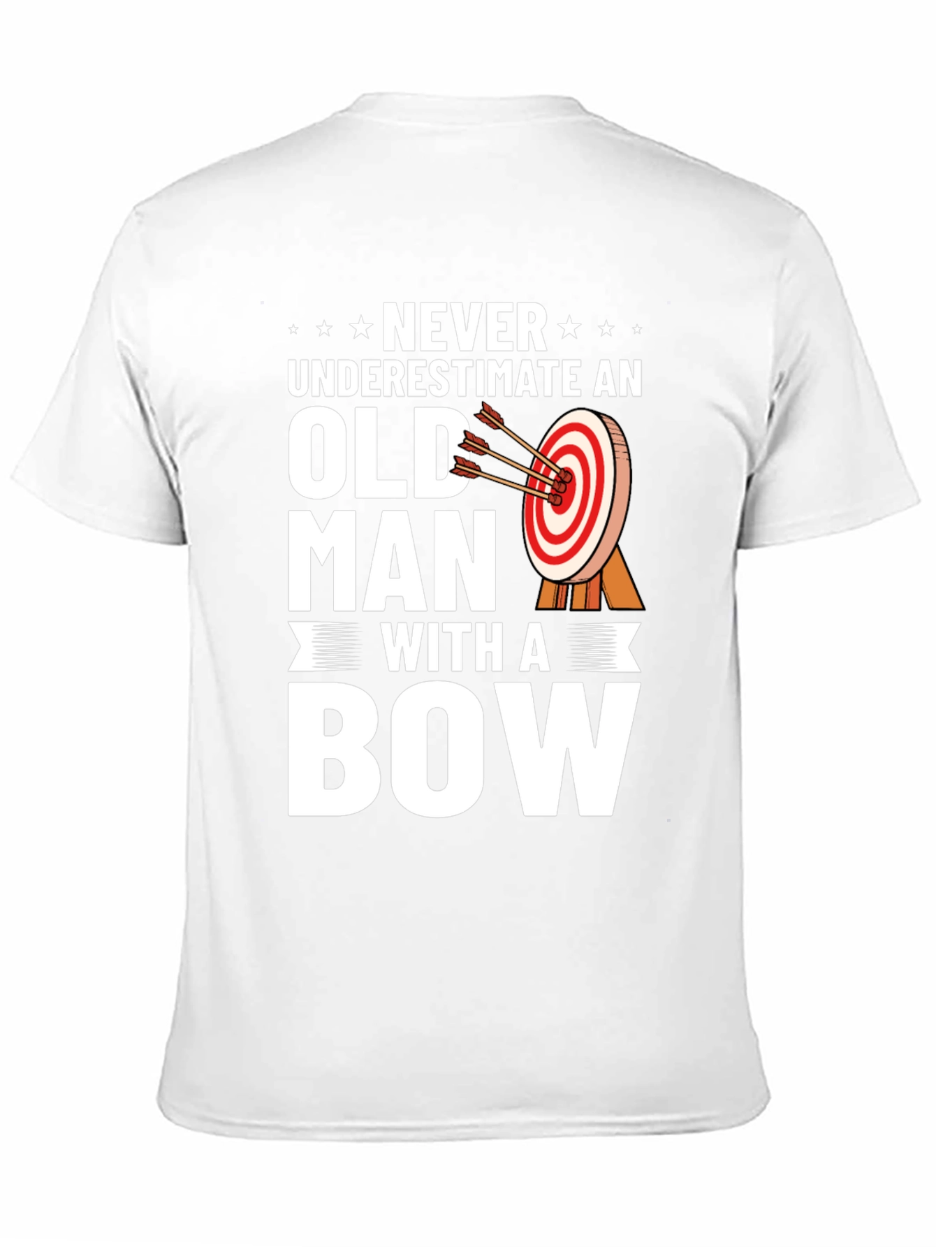 Never Underestimate an Old Man With A Bow T-Shirt