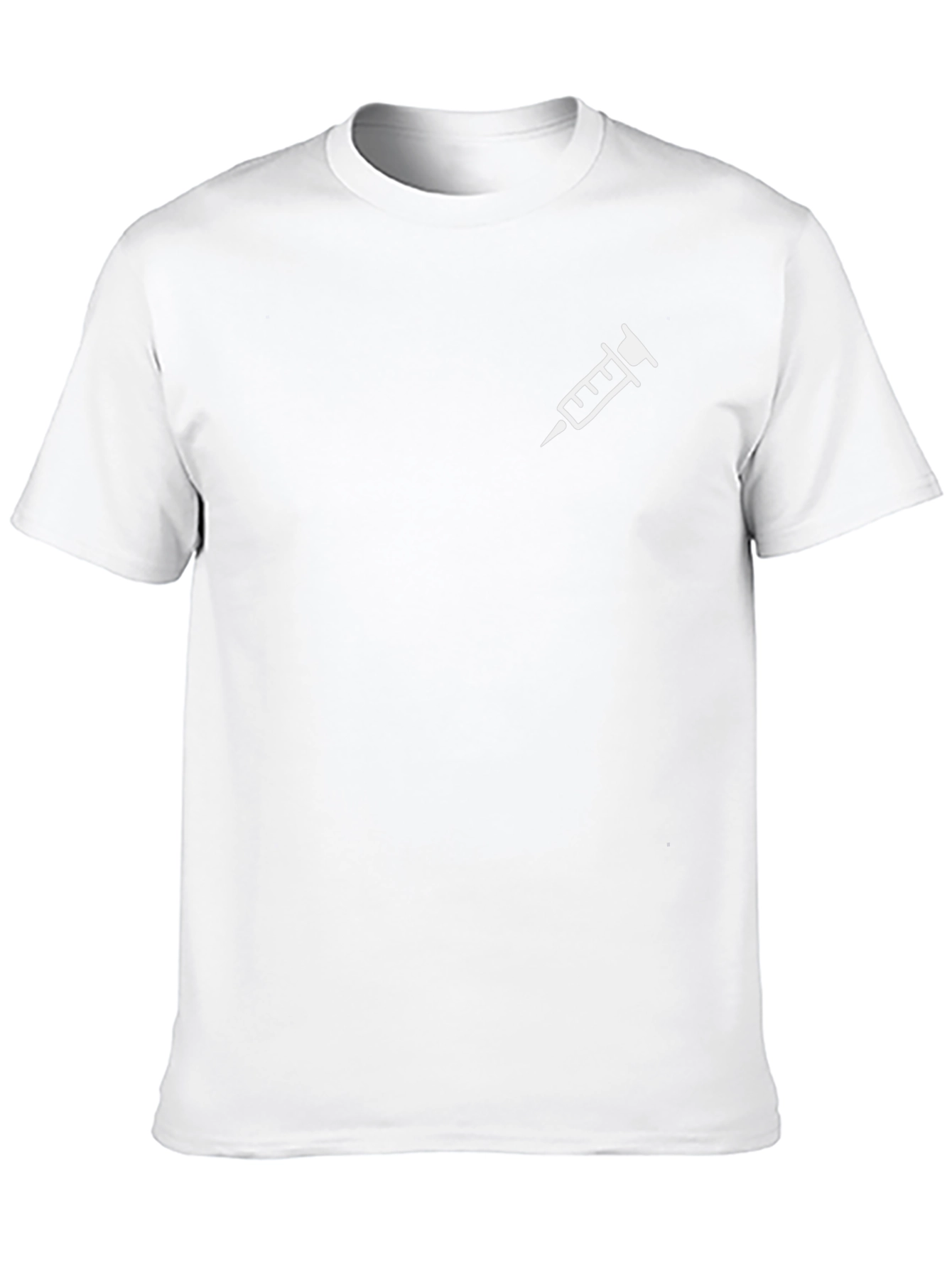 Mens Black T-Shirt with Syringe Graphic