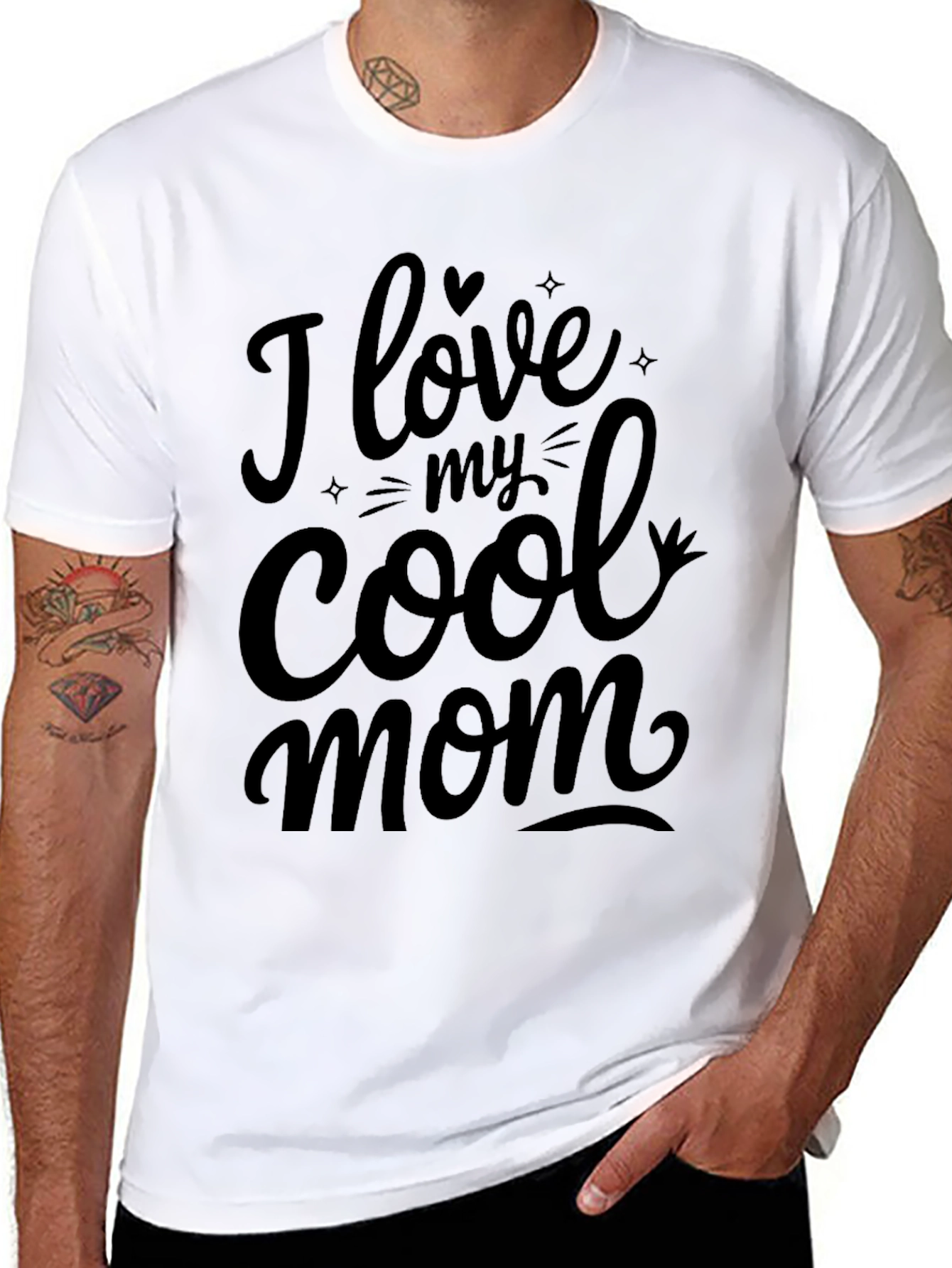 I Love My Cool Mom Black T-Shirt