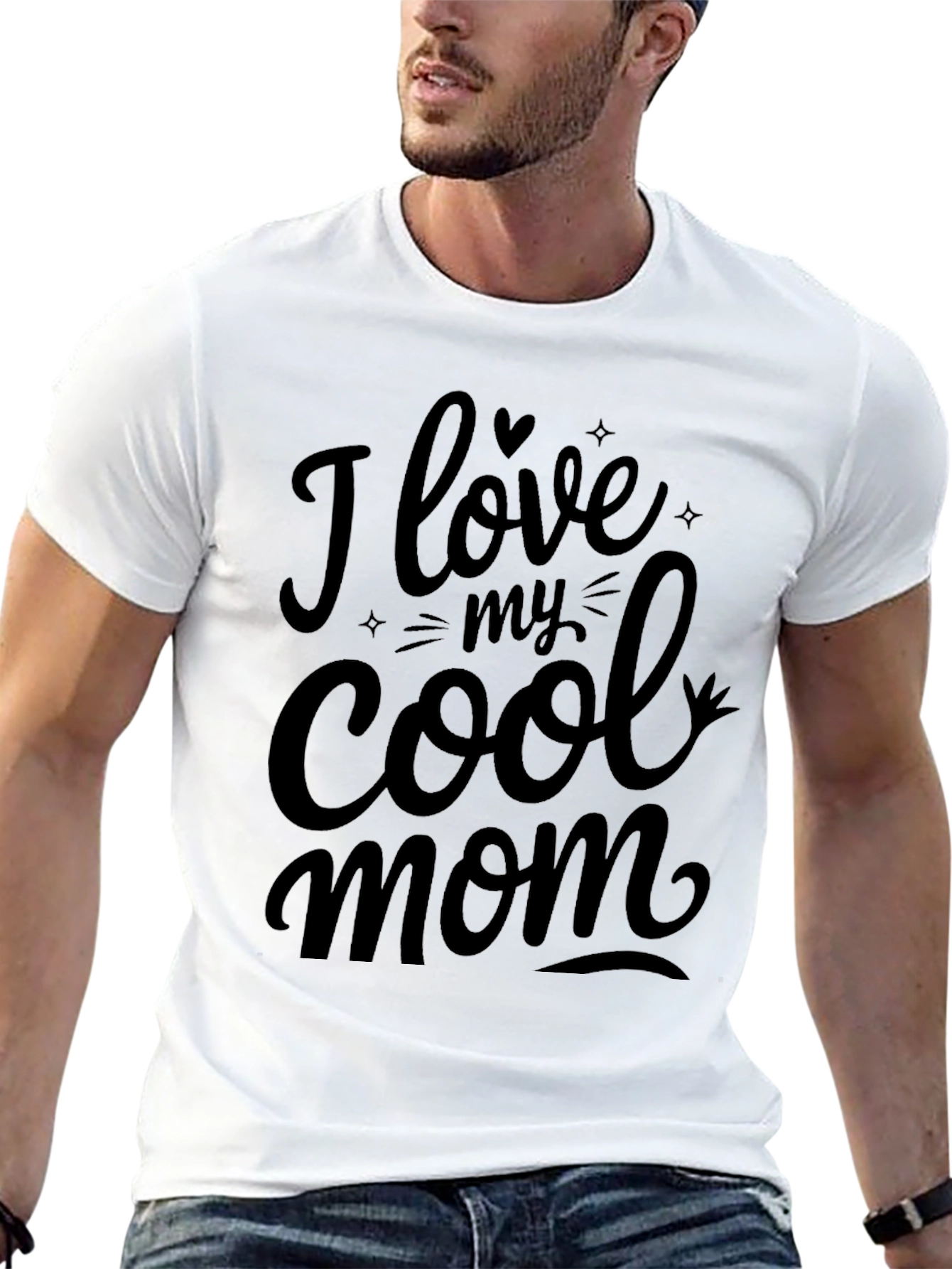 I Love My Cool Mom Black T-Shirt
