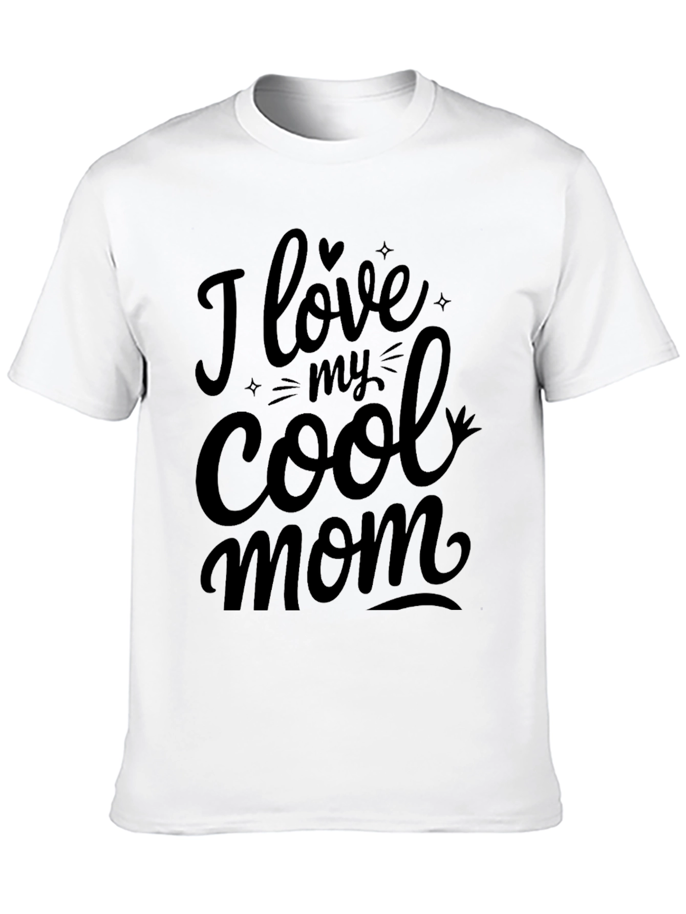 I Love My Cool Mom Black T-Shirt