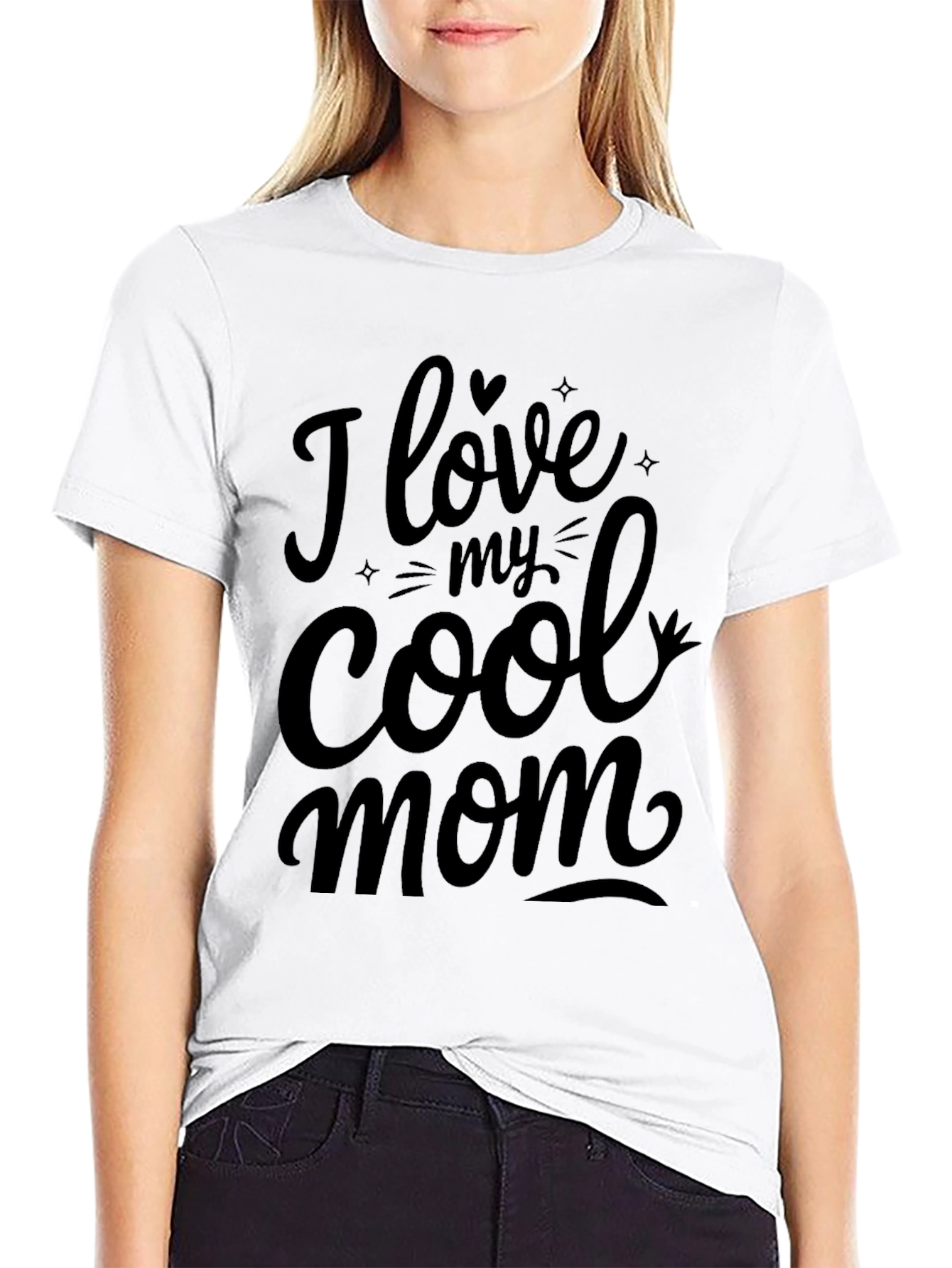 I Love My Cool Mom Black T-Shirt