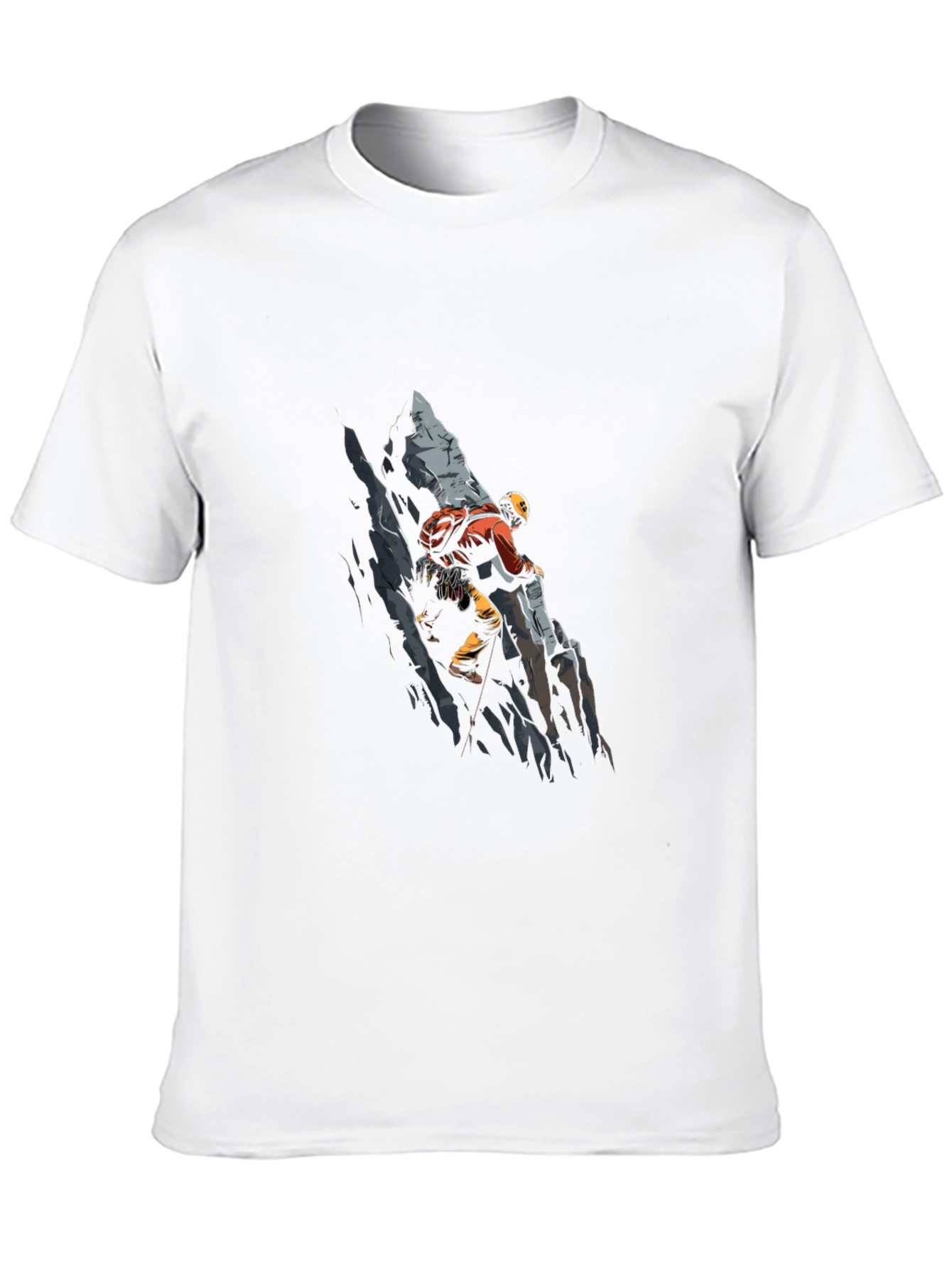 Climber Graphic Tee - Black Cotton T-Shirt