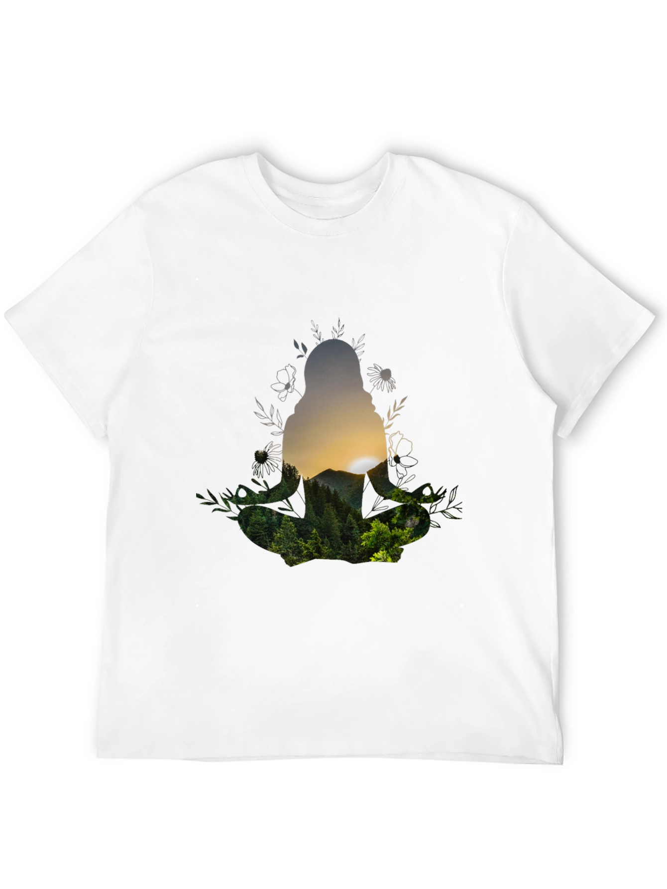 Nature Silhouette Graphic Tee - Unisex Black T-Shirt
