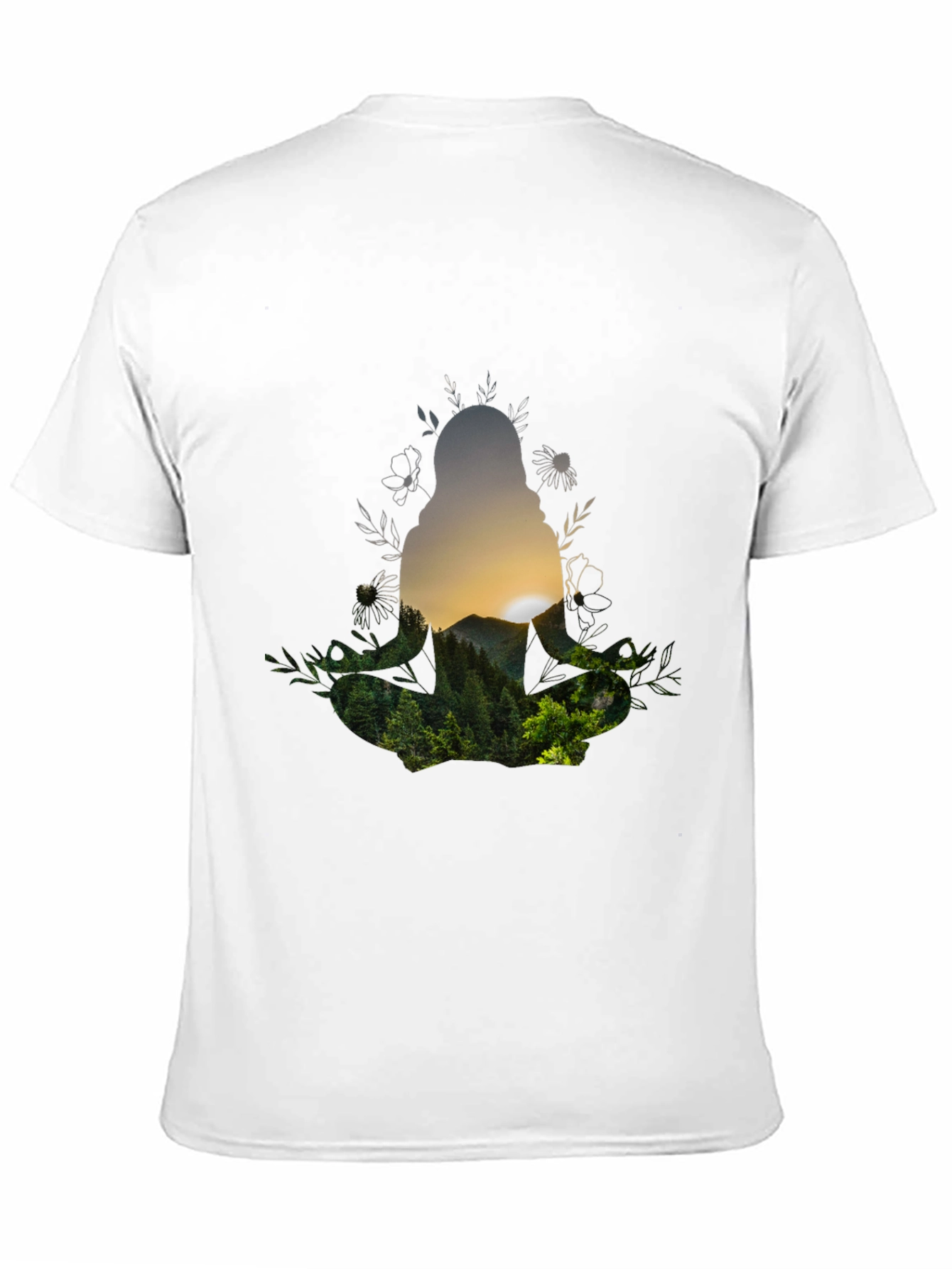 Nature Silhouette Graphic Tee - Unisex Black T-Shirt