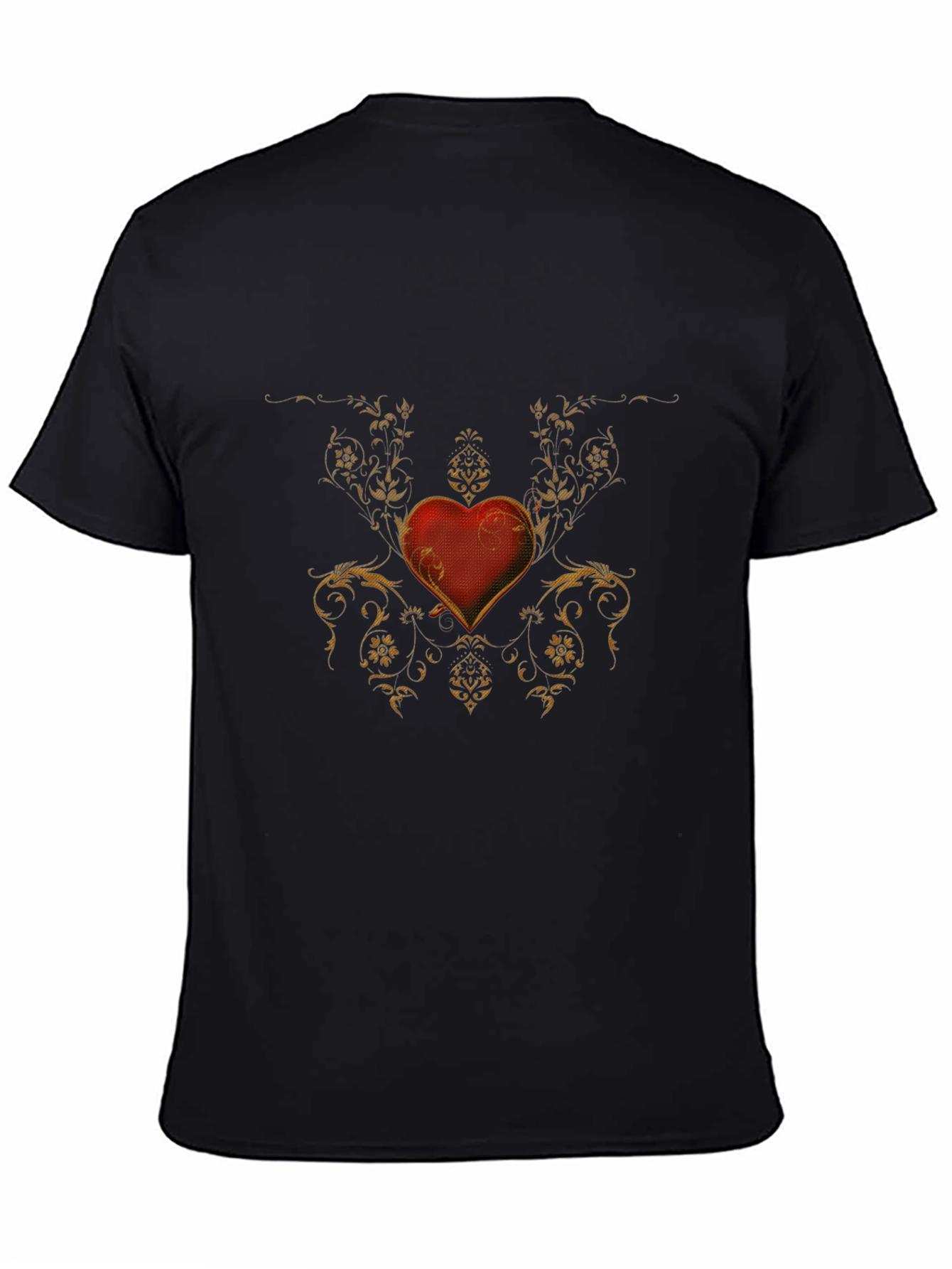 Heart & Flourish Graphic Black T-Shirt