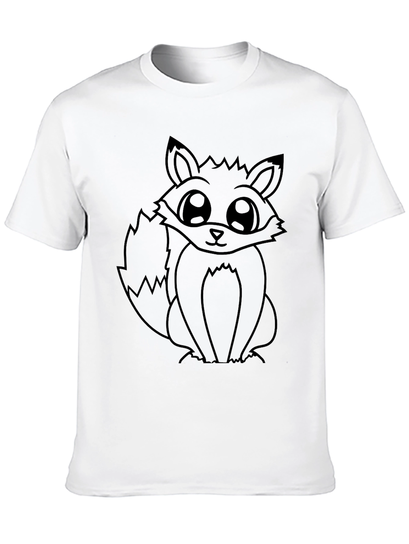Fox Graphic Black T-Shirt - Unisex Casual Tee