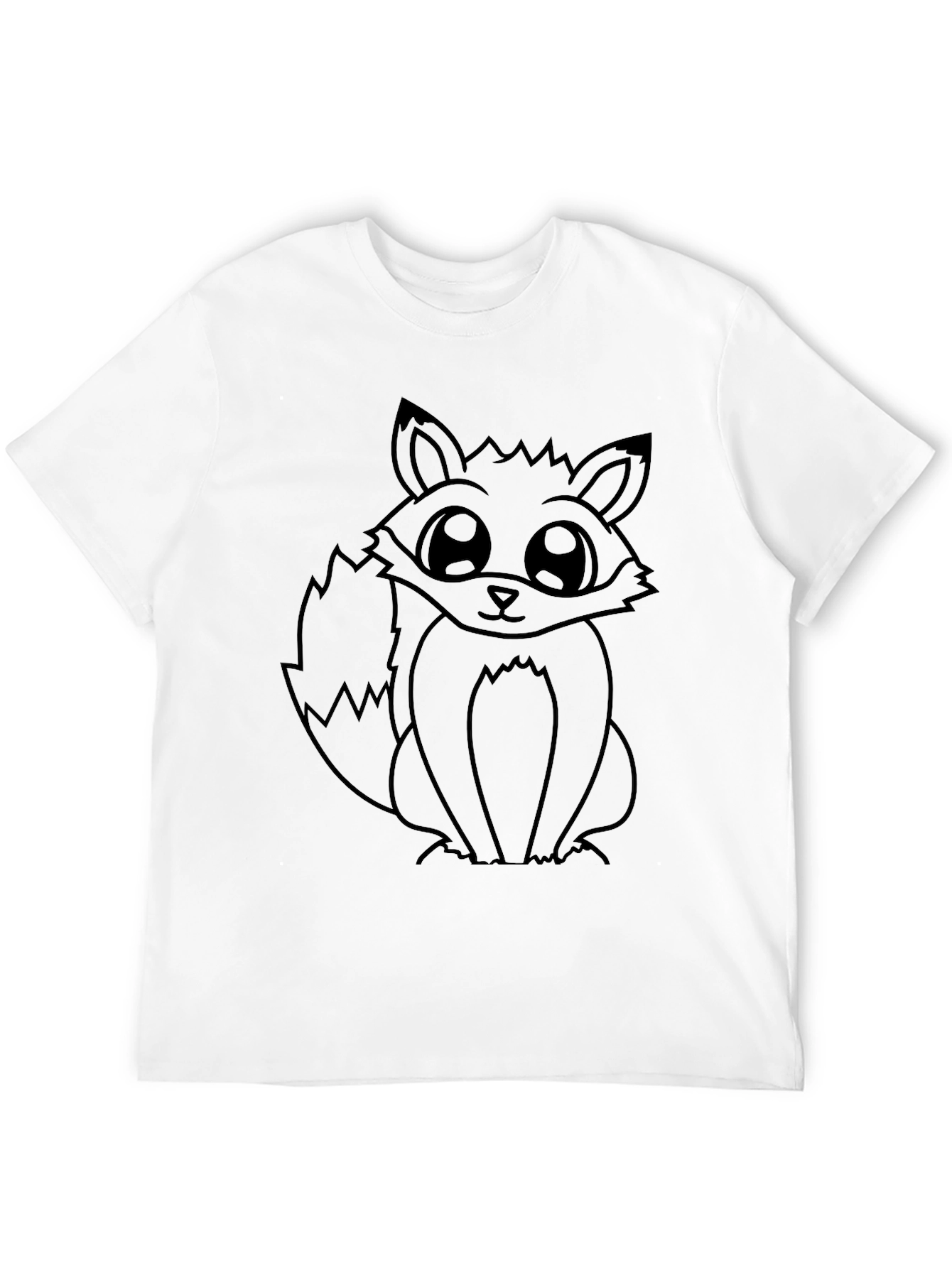 Fox Graphic Black T-Shirt - Unisex Casual Tee