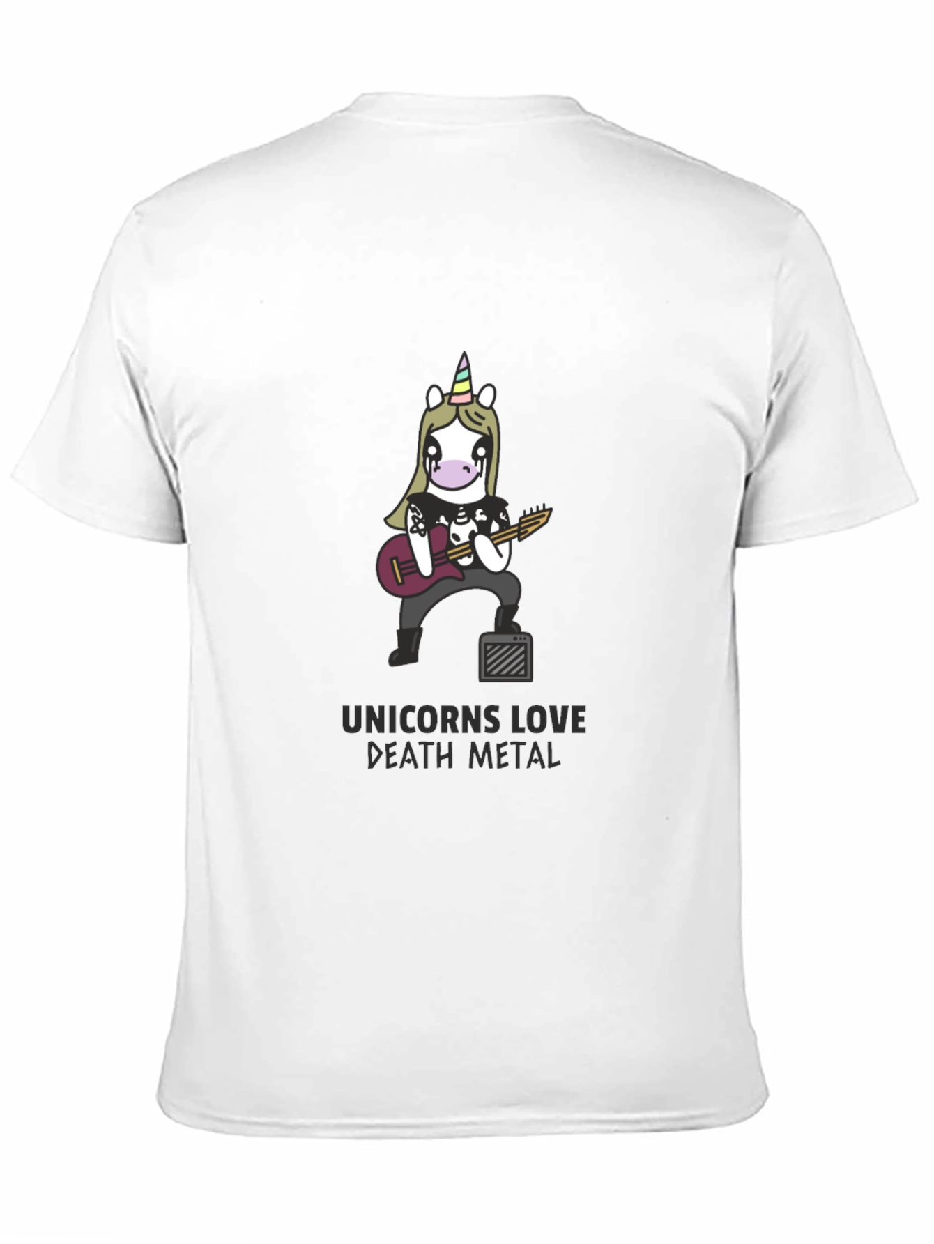 Unicorns Love Death Metal Black T-Shirt
