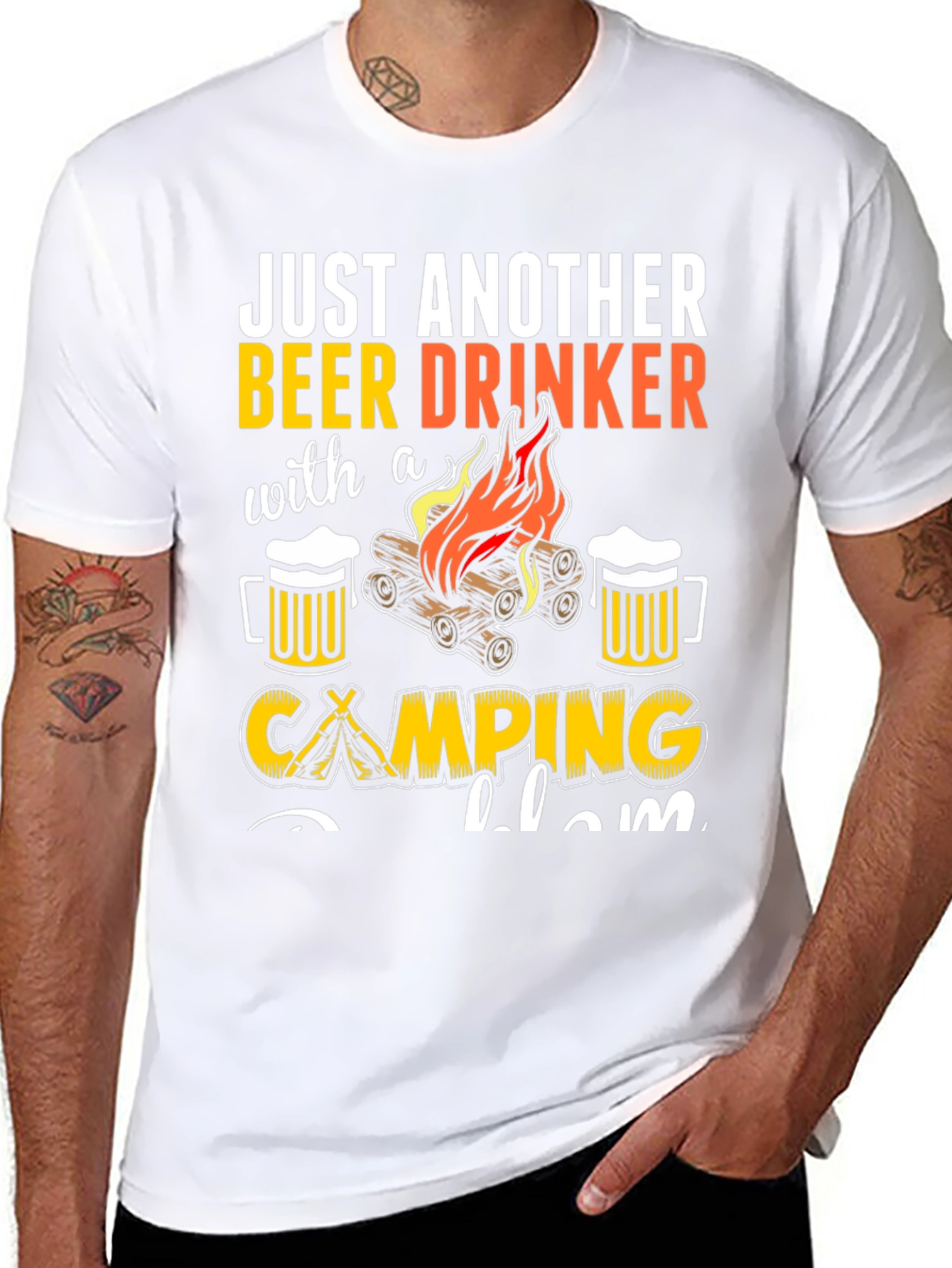 Beer Drinker Camping T-Shirt