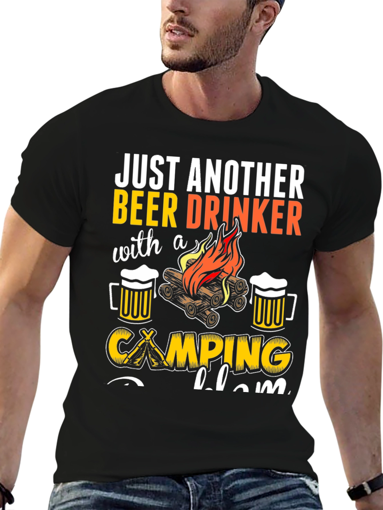 Beer Drinker Camping T-Shirt