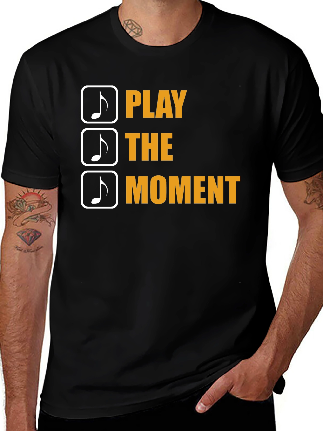 Play The Moment Black T-Shirt