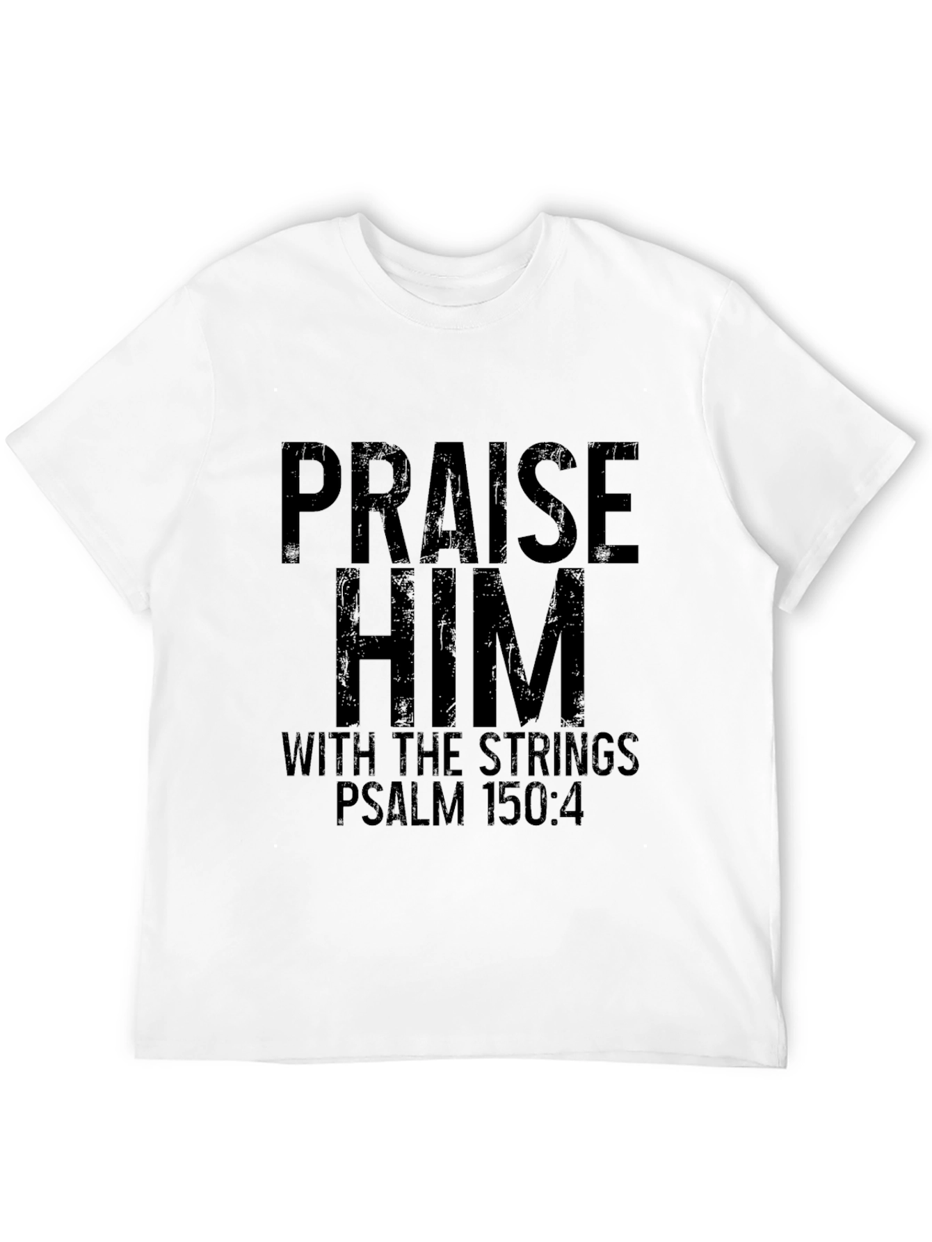 Praise Him Mens Black Christian T-Shirt
