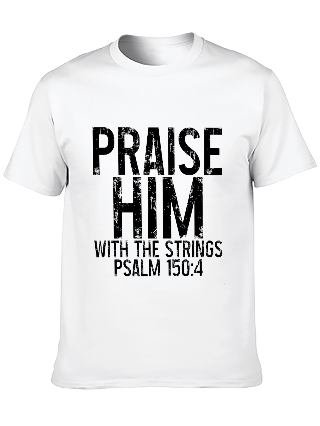 Praise Him Mens Black Christian T-Shirt