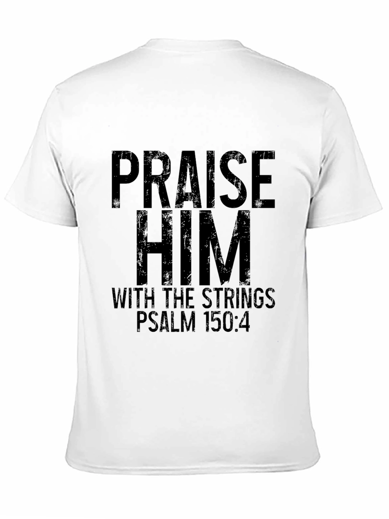 Praise Him Mens Black Christian T-Shirt