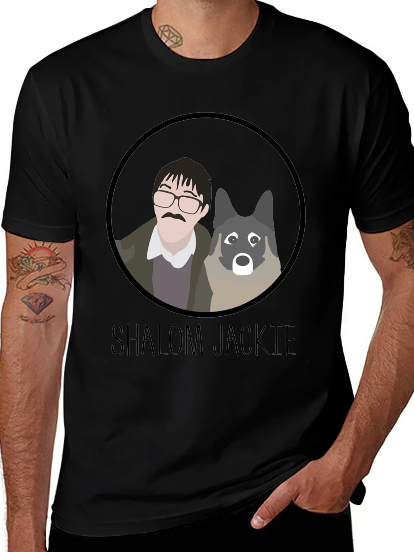Shalom Jackie T-Shirt - Cartoon Graphic Tee