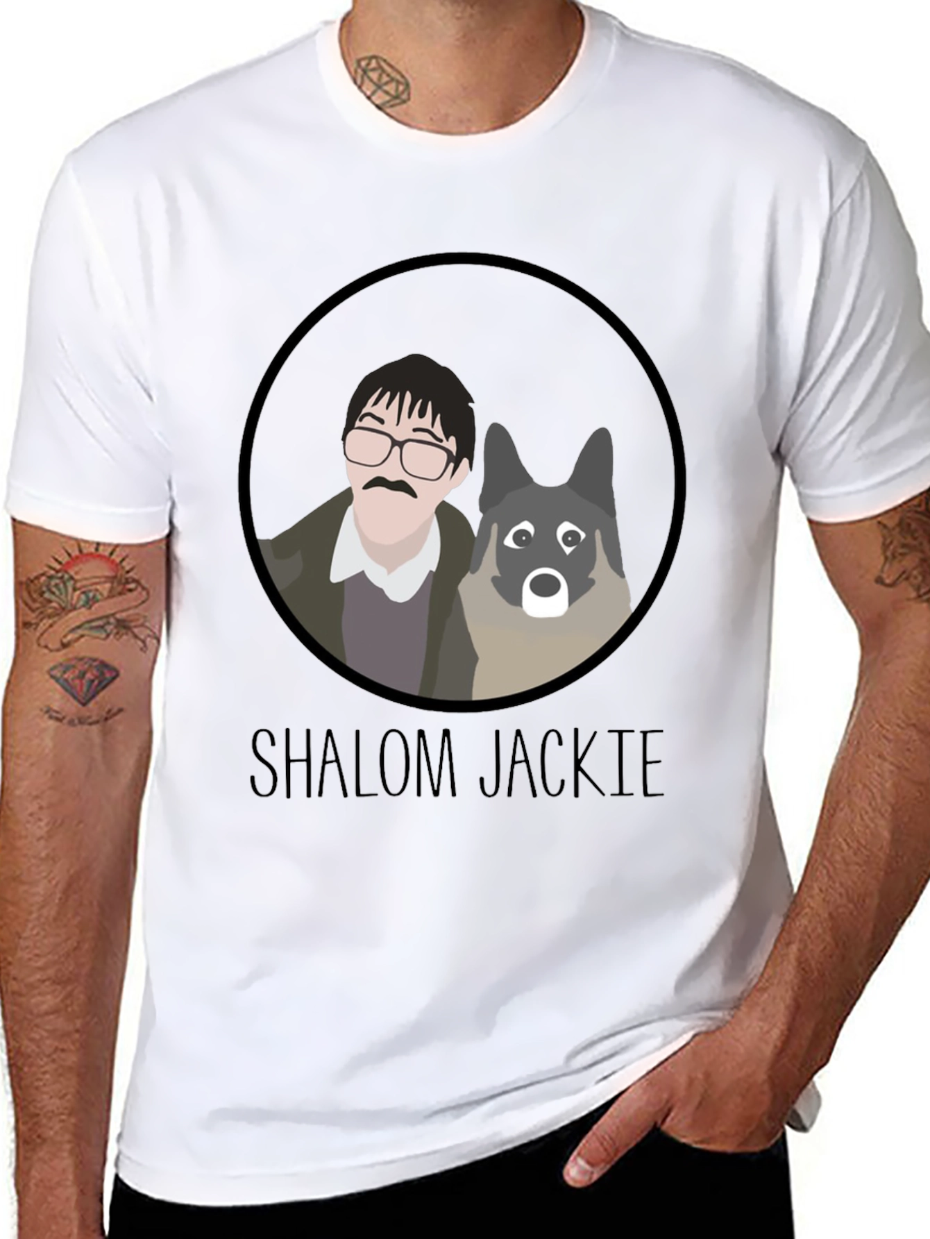 Shalom Jackie T-Shirt - Cartoon Graphic Tee