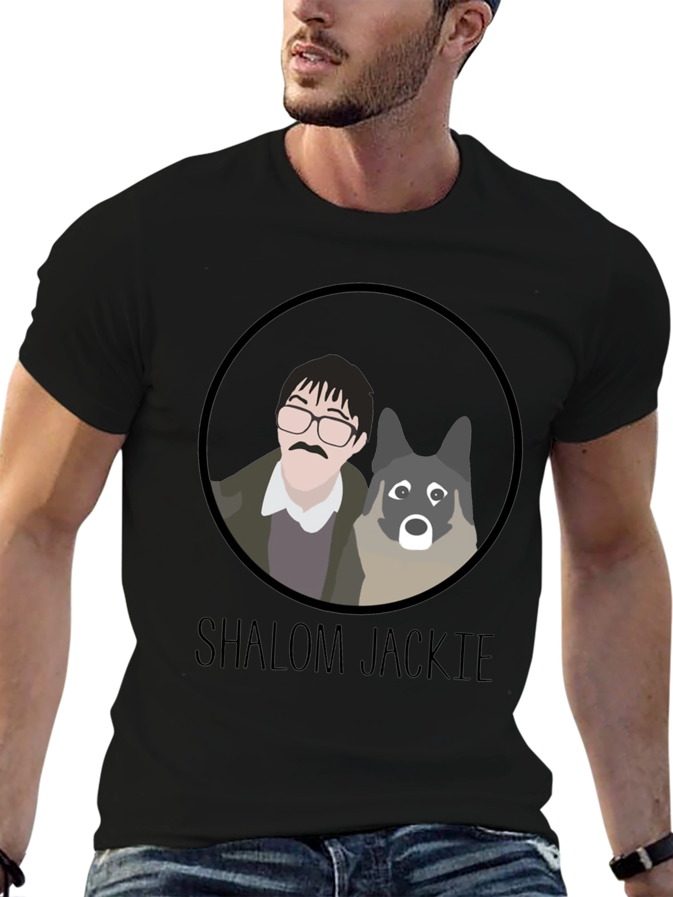 Shalom Jackie T-Shirt - Cartoon Graphic Tee