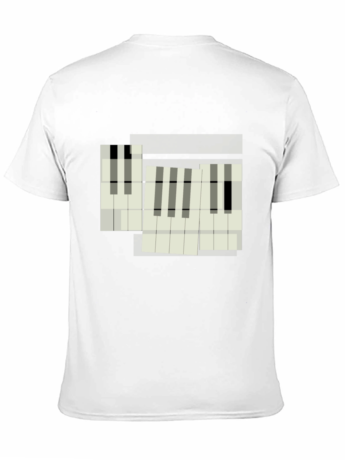 Abstract Piano Keys Graphic Tee - Modern Musician Style
