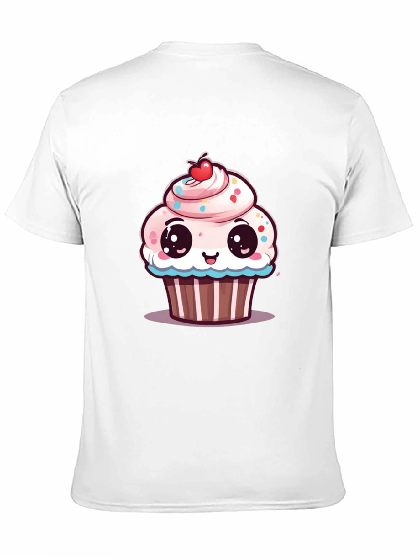 Cute Cartoon Cupcake Graphic T-Shirt