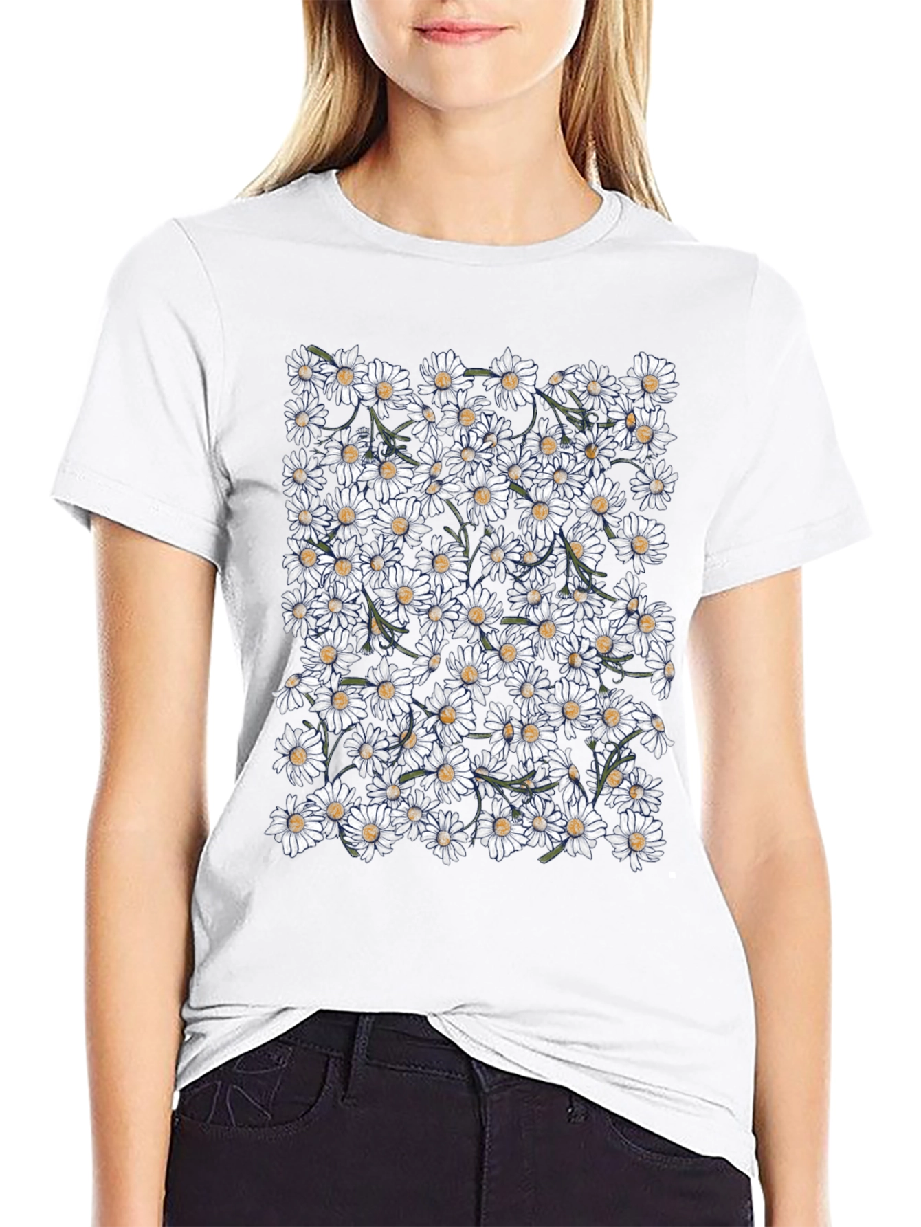 Daisy Flower Print T-Shirt